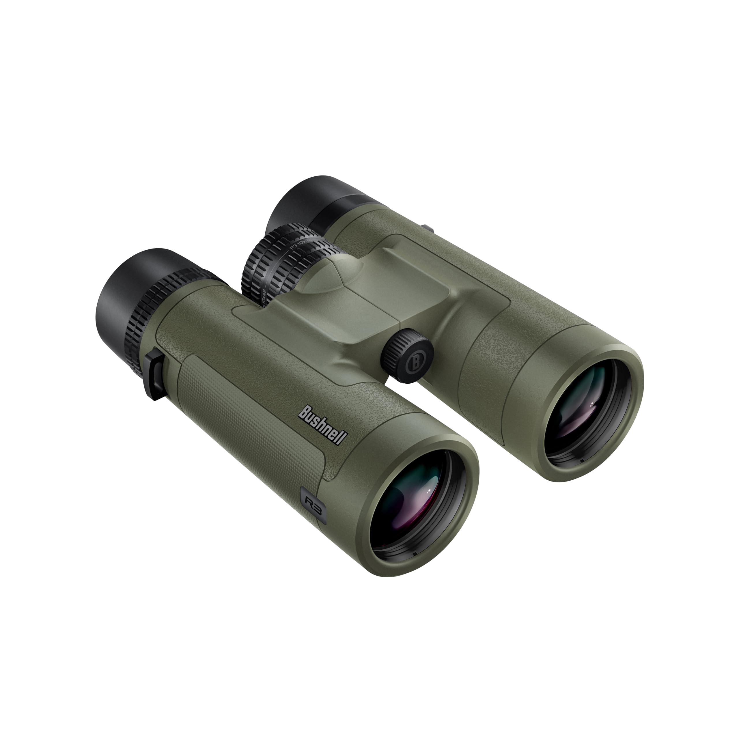 Bushnell R3 Binoculars with Vault Lite Bino Chest Harness, HD Optical System, Fully Multi-Coated Lenses, EXO Barrier, IPX7 Waterproof - Binoculars for Bird Watching and Wildlife Observation