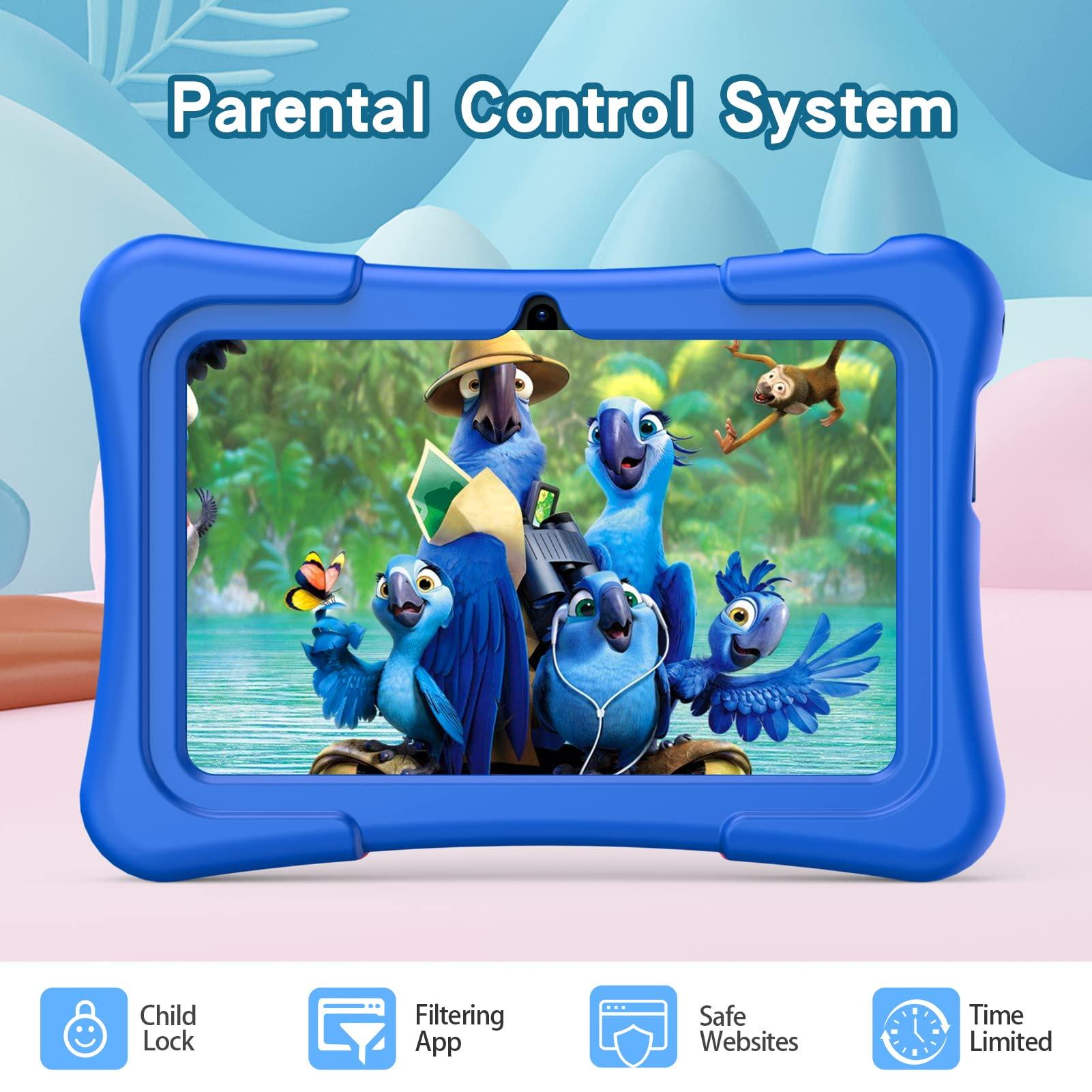 PRITOM 7 inch Tablet for Kids with Solid Case, Kids Tablets 32GB with Parental Control, Pre-Installed APPs Free Games, Learning Educational Toddler Tablet WiFi, Bluetooth, Camera - Image 4