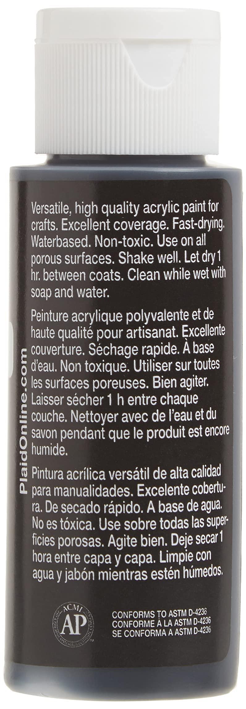 Apple Barrel Acrylic Paint in Assorted Colors (2 Ounce), 20504 Black - Image 3