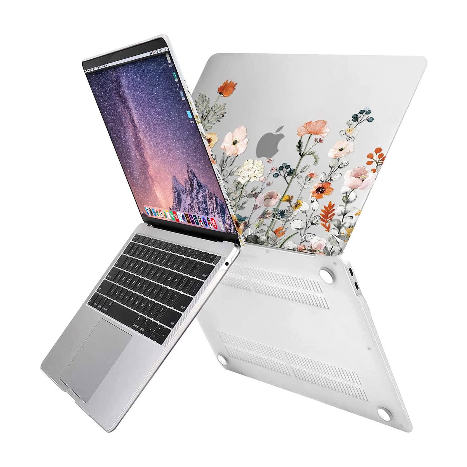 MOSISO Compatible with MacBook Air 13 inch Case 2022 2021 2020 2019 2018 Release A2337 M1 A2179 A1932 Retina Display, Plastic Garden Flowers Hard Shell&Keyboard Cover&Screen Protector, Transparent - Image 4
