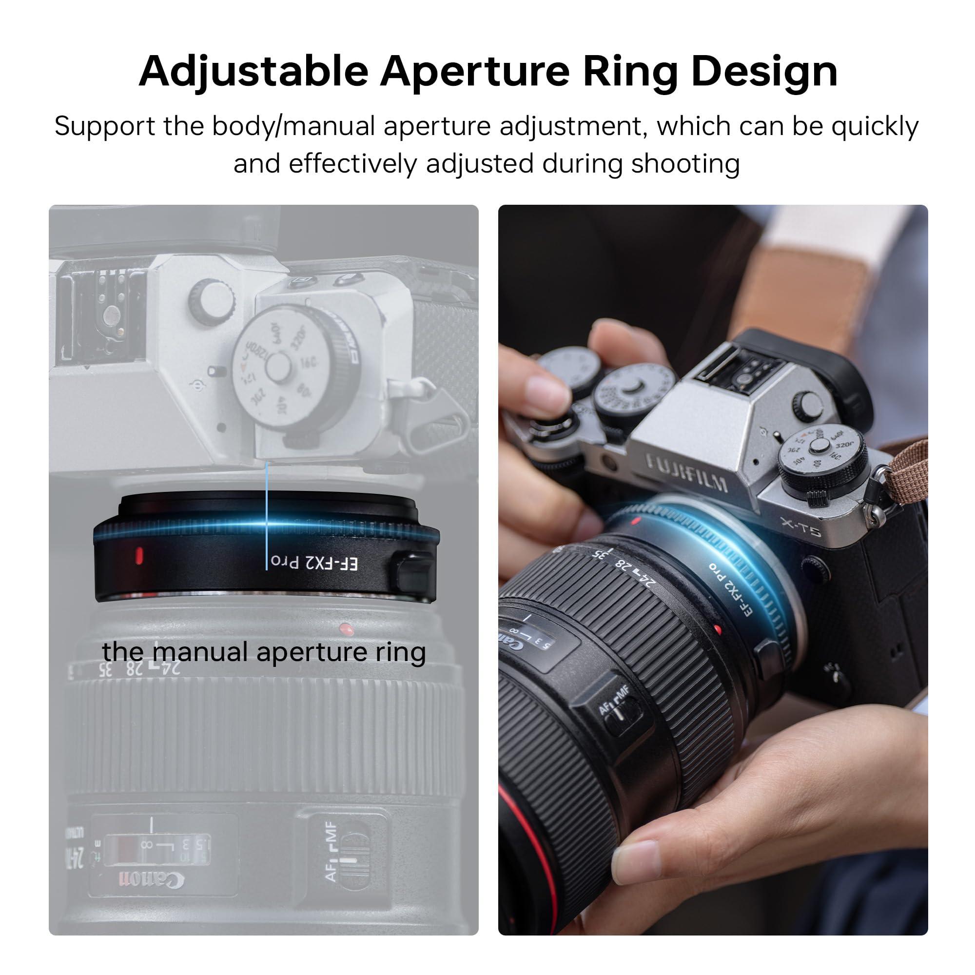 VILTROX EF-FX2 Pro Auto Focus Lens Adapter 0.71x Focal Reducer Speed Booster Adapter Compatible with Canon EF Mount Lens to Fuji X-Mount Camera X-T3 X-T2 X-T20 X-T10 X-T100 X-PRO 2 X-E3 X-A20 - Image 5