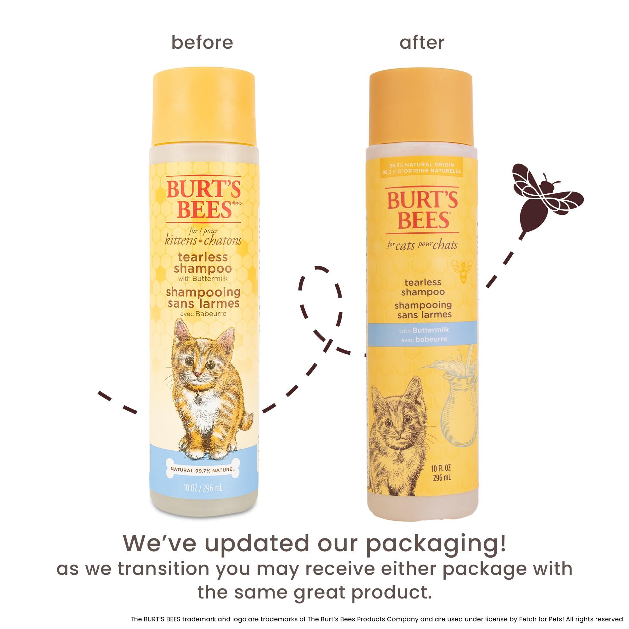 Burt's Bees for Pets Tearless Kitten Shampoo with Buttermilk, 99.3% Natural Origin Formulas, Pet Shampoo for Cats, Gentle Cat Shampoo, Cat Shampoo for Itchy Skin, 10 oz - Image 4