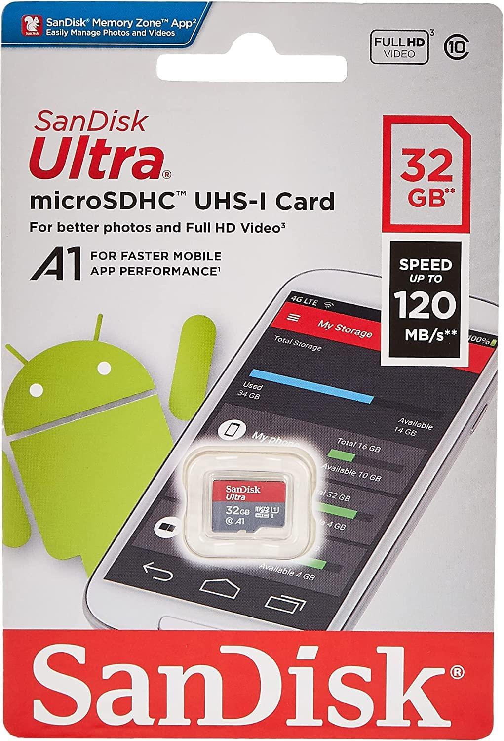 SanDisk 32GB Ultra® microSDHC 120MB/s A1 Class 10 UHS-I - Image 2