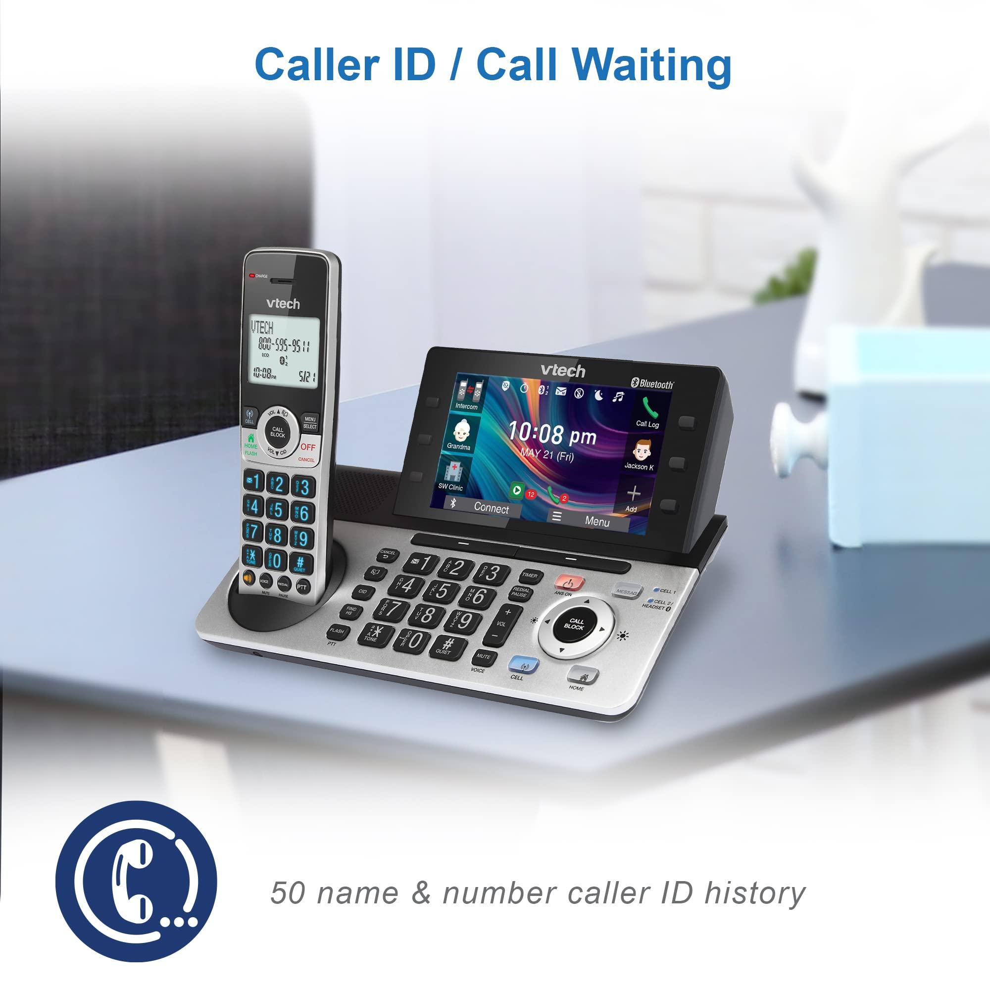 VTech IS8251-3 Business Grade 3-Handset Expandable Cordless Phone for Home Office, 5" Color Display, Programmable Short Cut Keys, Smart Call Blocking, Answering System,Bluetooth Connect to Cell - Image 12