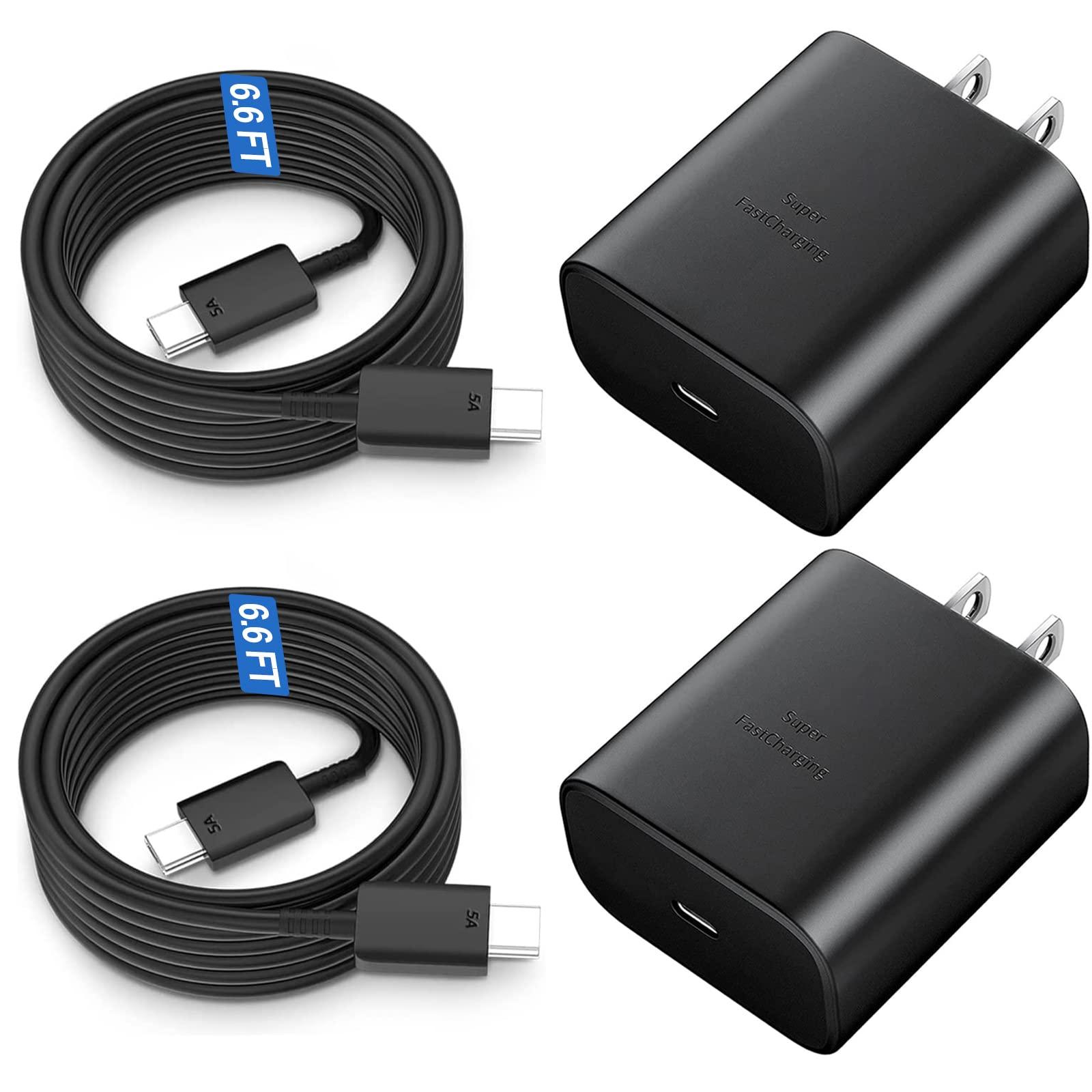 45W Super Fast Charger Type C, USB C Android Phone Charger Fast Charging Cord with 6.6ft Cable Compatible with Samsung Galaxy S25 Ultra/S25/S24/S23 Ultra/S22 Ultra/S20 Ultra/Note 10 Plus/Galaxy Tab S8