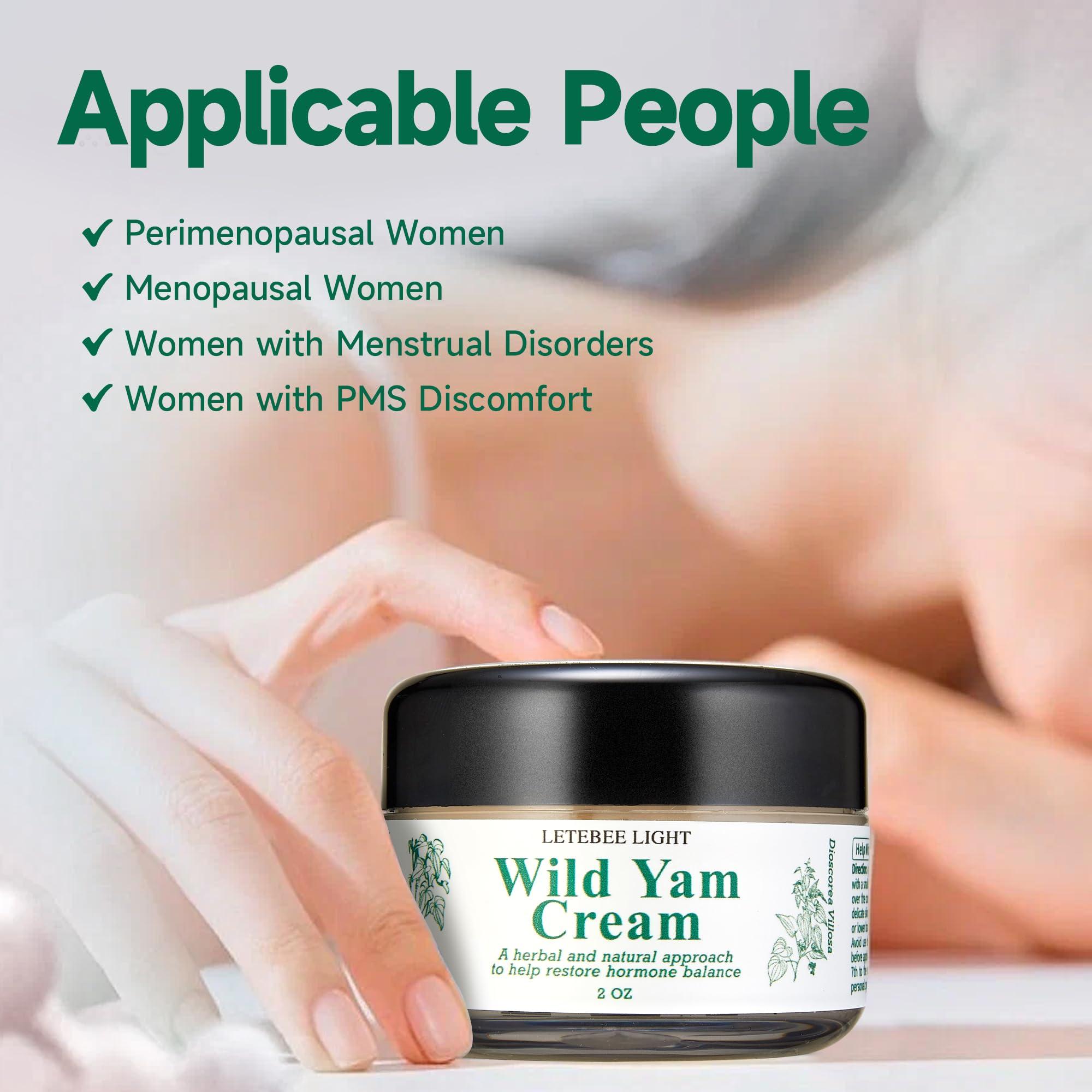 Wild Yam Cream for Hormone Balance: Natural Formula for Hot Flashes Night Sweats - Estrogen Progesterone Free 2 OZ - Image 6