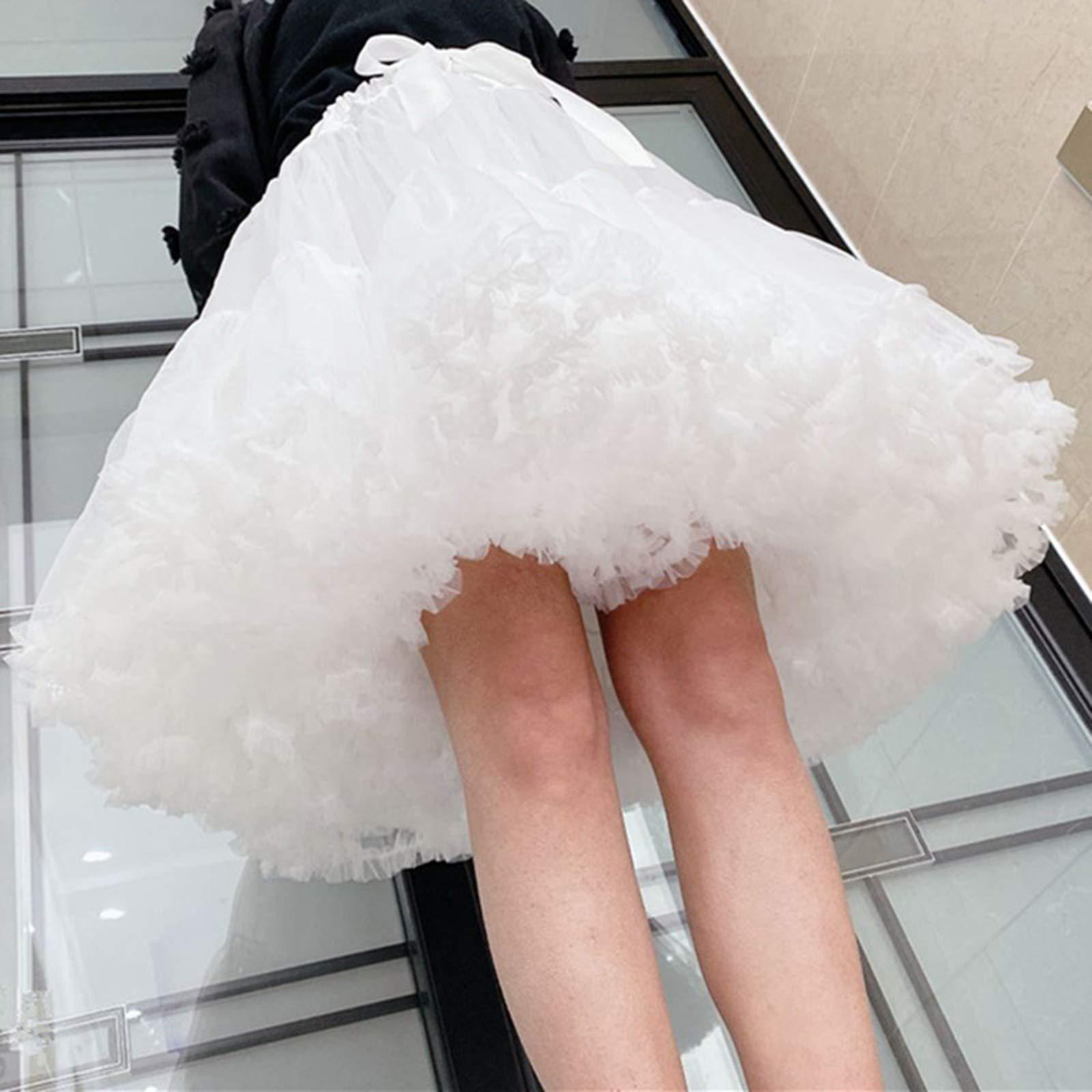 Colyanda Womens 3-Layered Pleated Tulle Petticoat Tutu Puffy Party Cosplay Skirt - Image 6