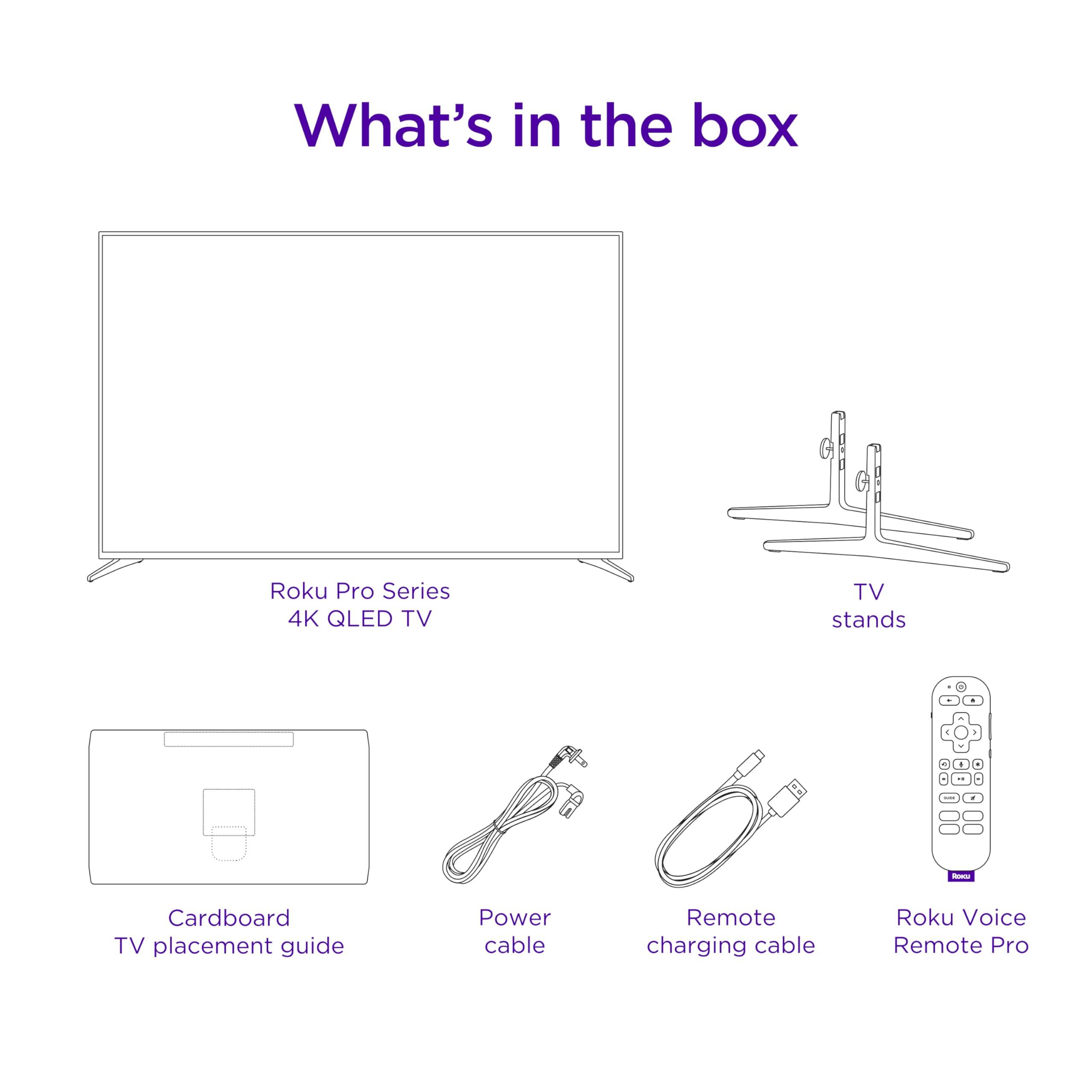 Roku Smart TV – 55-Inch Pro Series 4K QLED RokuTV with Backlit Roku Voice Remote Pro, Dolby Vision IQ, 120Hz Refresh Rate – Live Local News, Sports, Gaming - Image 11