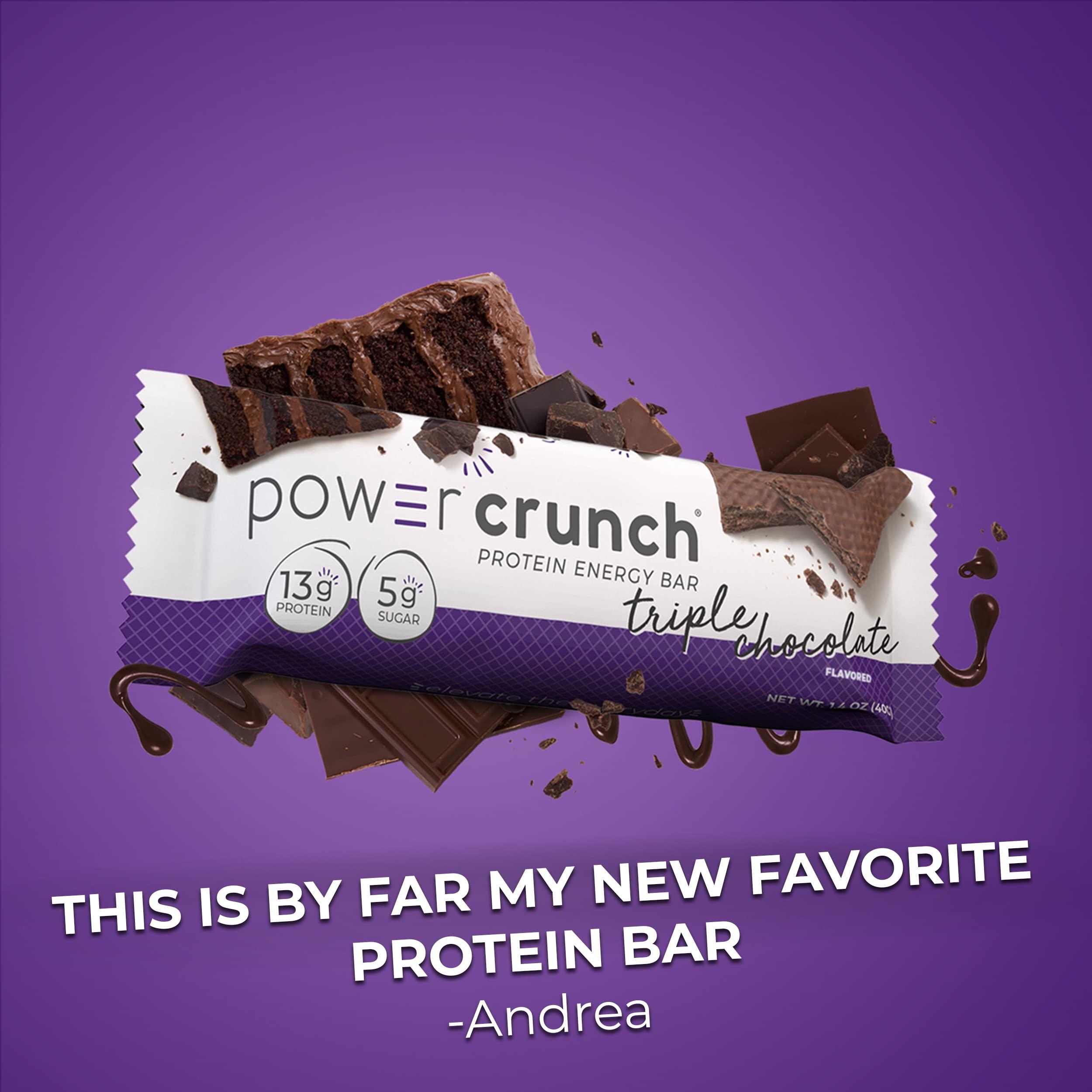 Power Crunch Protein Wafer Bars, High Protein Snacks with Delicious Taste, Triple Chocolate, 1.4 Ounce (12 Count) - Image 6