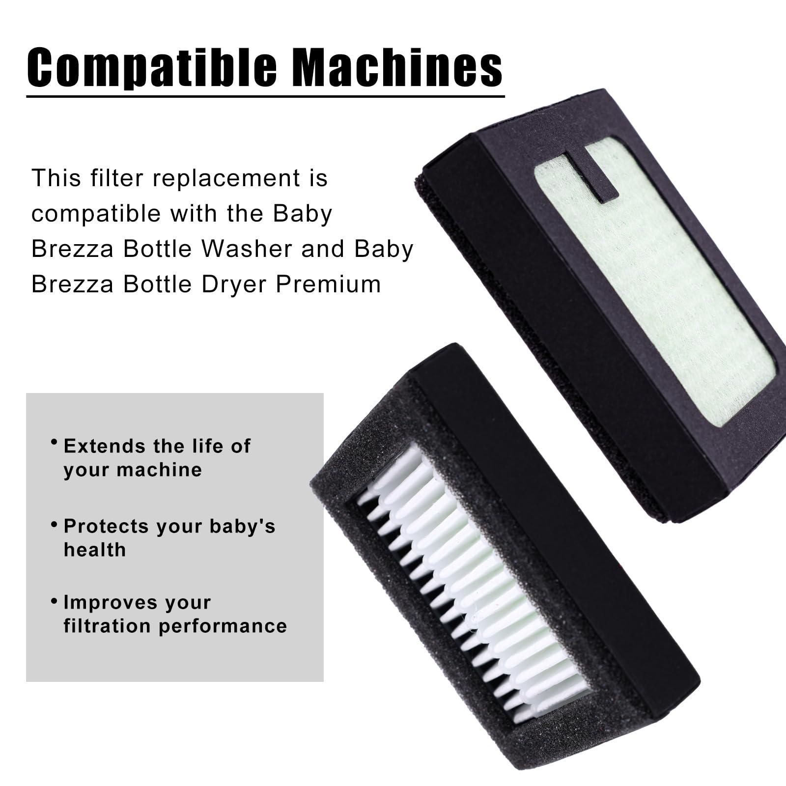 3pcs HEPA Filter for Baby Brezza Bottle, Bottle Washer Filter Bottle Dryer Filter Replacement Compatible with Baby Brezza - Image 4