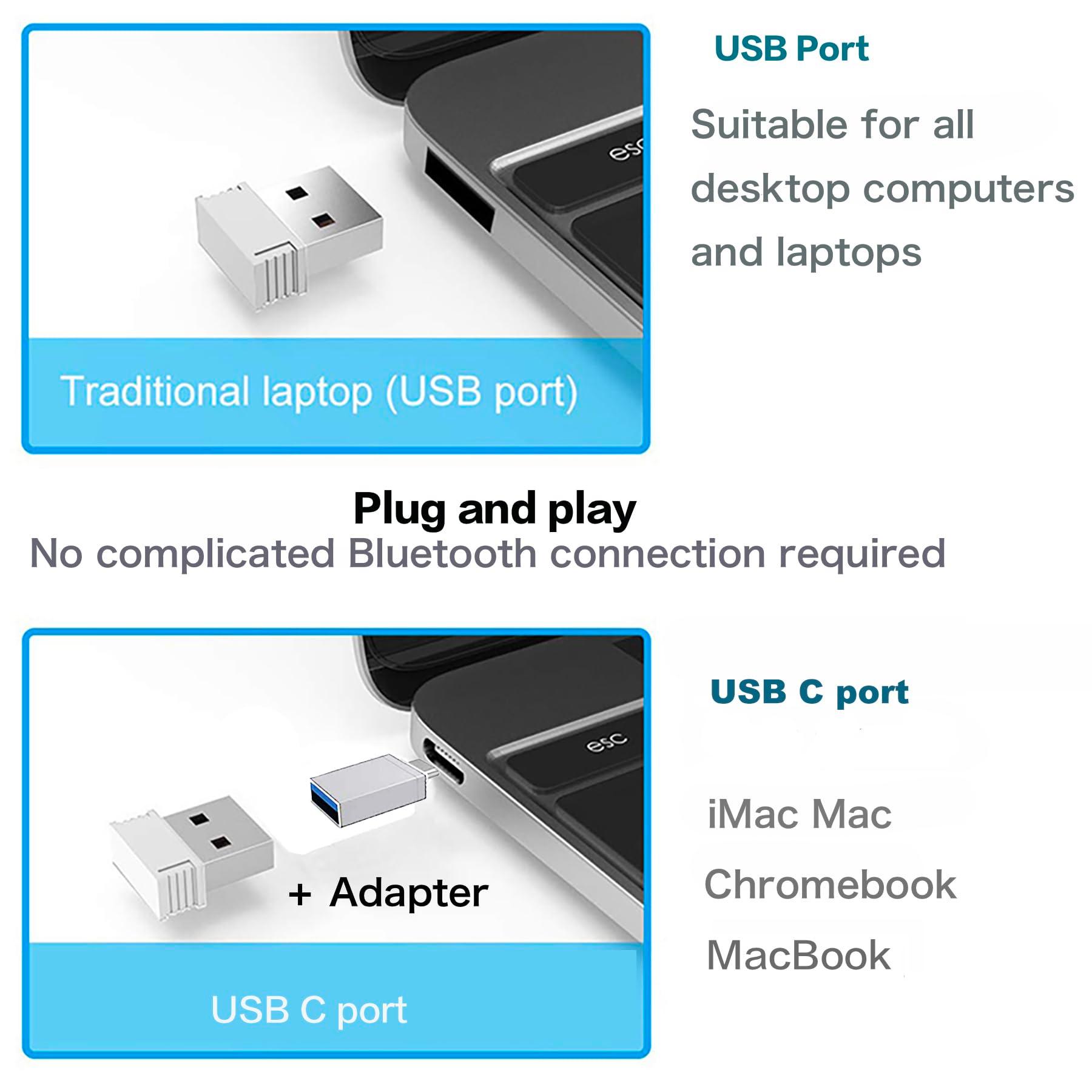 PEIBO Bluetooth Wireless Mouse for Laptop mac MacBook ipad MacBook air MacBook pro pc Desktop Computer Windows Chromebook Notebook (Silver) - Image 5