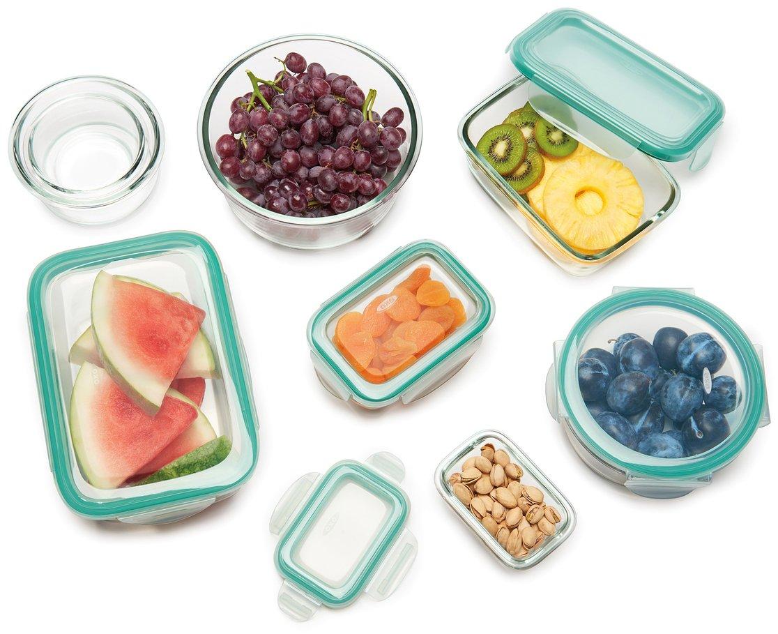 OXO Good Grips 4 Cup Smart Seal Leakproof Glass Round Airtight Food Storage Container - Image 7