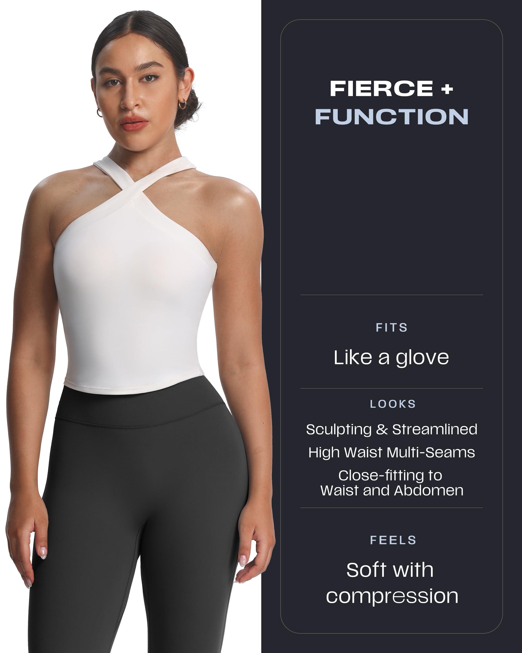 Aoxjox High Waisted Workout Leggings for Women Trinity Yoga Pants 26.5" - Image 3