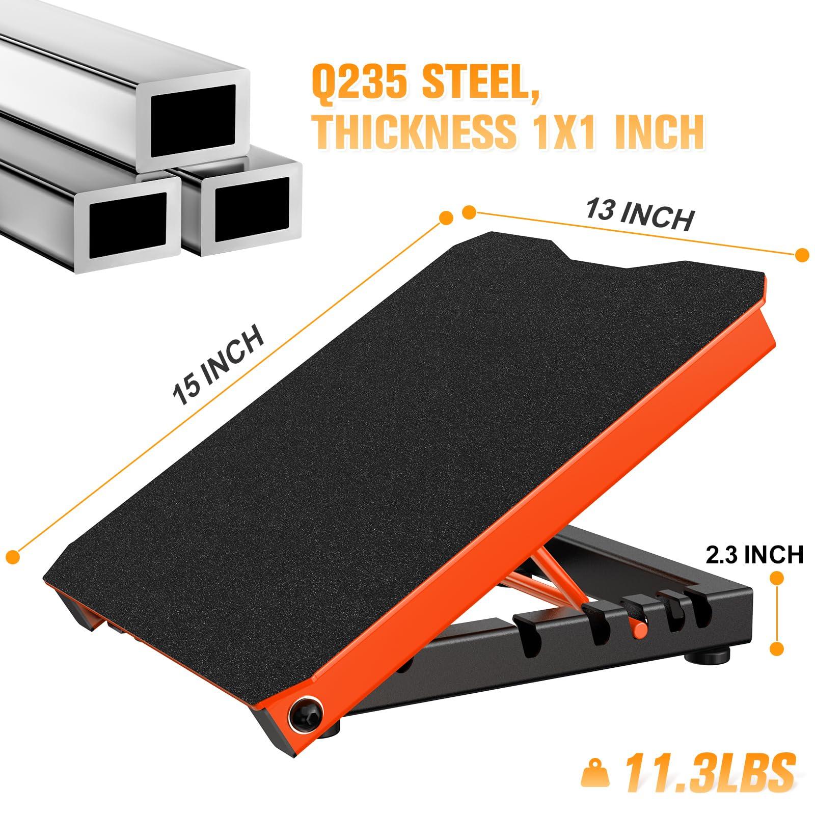 Naitesen Steel Slant Board Calf Stretcher for Squat 600lbs Weight Capacity Adjustable Incline Balance Board for Relieving Plantar Fasciitis Achilles Tendonitis Muscle Injuries Home Gym or Commercial - Image 2