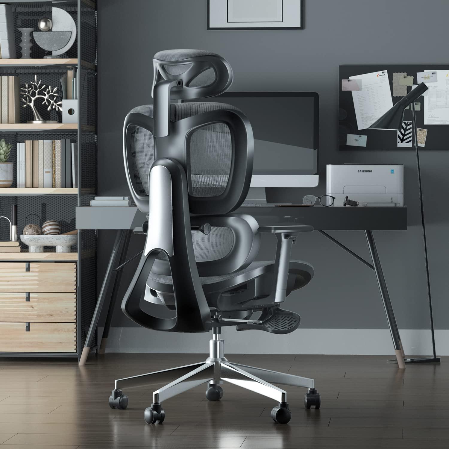 PatioMage Ergonomic Mesh Office Chair with 3D Adjustable Armrest,High Back Desk Computer Chair Ergo3d Ergonomic Office Chair with Wheels for Home & Office Black - Image 2