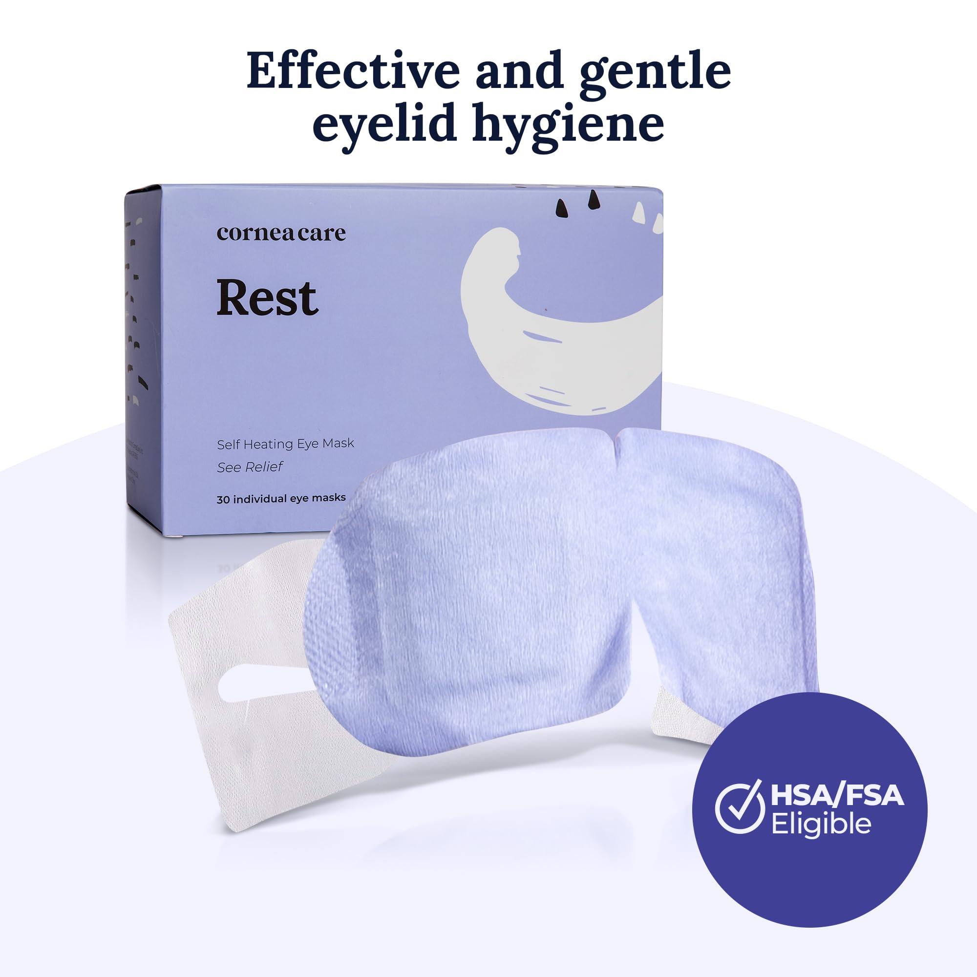 CorneaCare Rest: Self Heating Warm Compress for Dry Eyes | Heated Eye Mask for Fast Relief | No Microwave or Washcloth Needed | Travel Ready | 30 Count | FSA & HSA Eligible - Image 5
