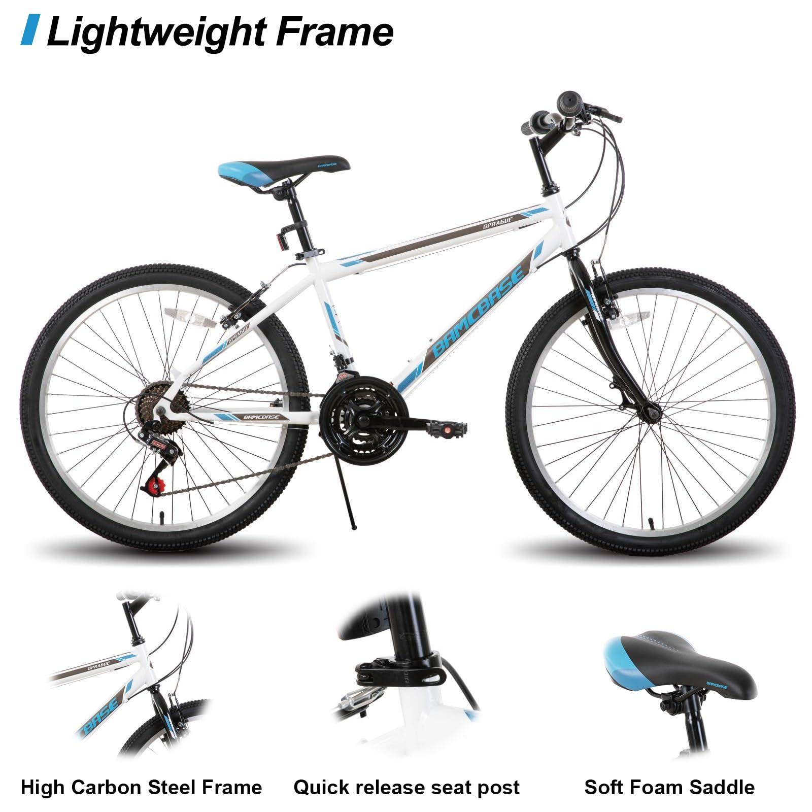 HH HILAND 24 26 inch Mountain Bike for Men Women, 21 Speeds High-Carbon Steel Frame, Sport Cycling MTB Bicycle for Adult - Image 2