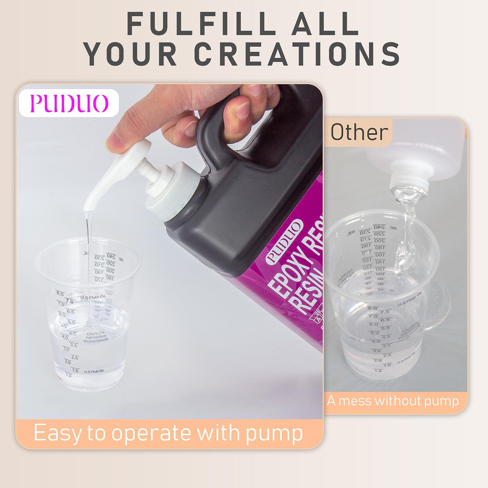 Puduo Epoxy Resin Kit 1.1Gallon，Newly Formulated Crystal Clear Epoxy Resin，Strong, Bubble-Free, Anti-Yellowing Art Resin That，Suitable for Casting, DIY, Resin Art, Molds, Easy to Mix 1:1 Ratio - Image 7