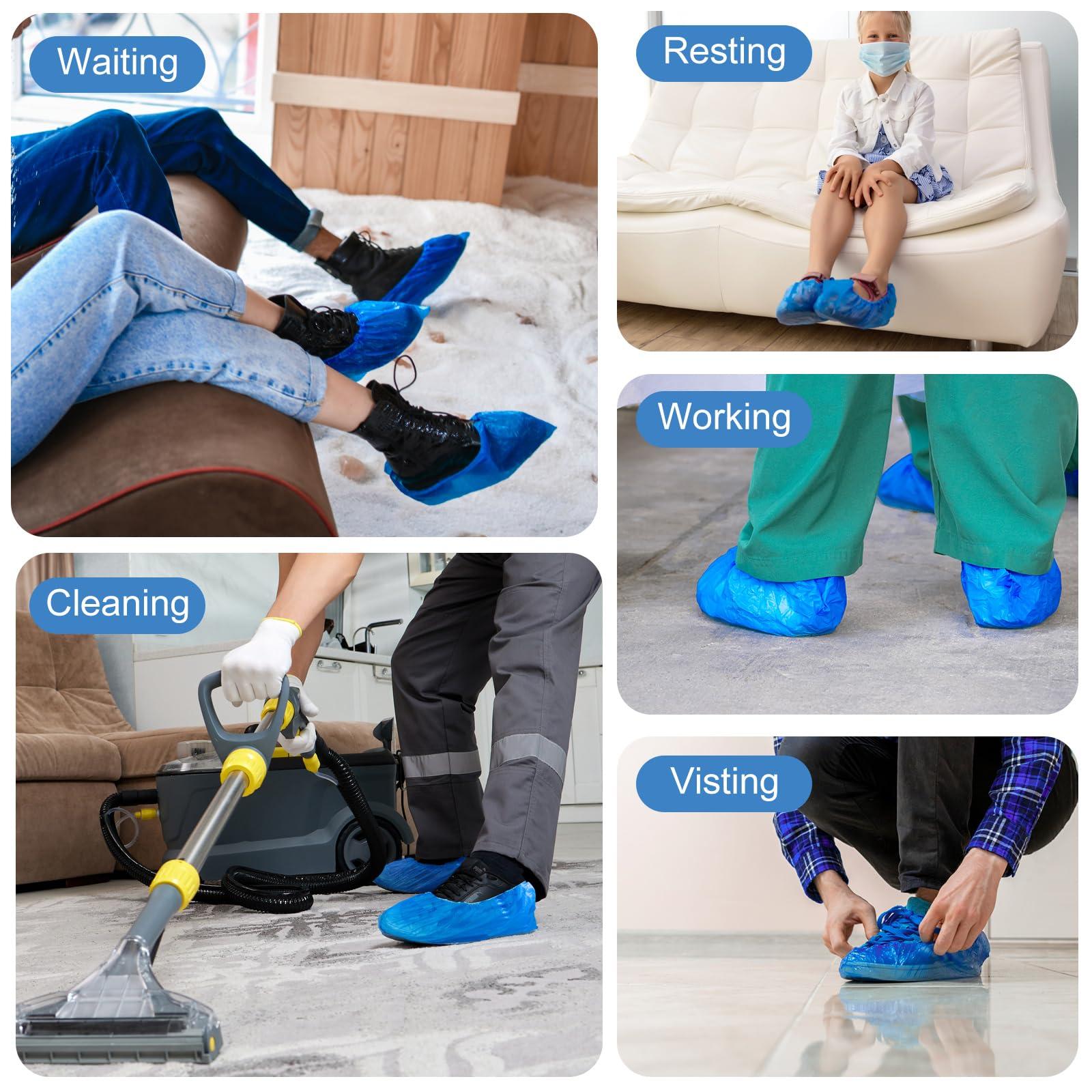 1000 PCS (500 Pairs) shoe covers disposable,booties for shoes covers,disposable shoe covers for indoors,plastic boot covers disposable,suitable for real estate, travel, construction, and workplaces. - Image 3