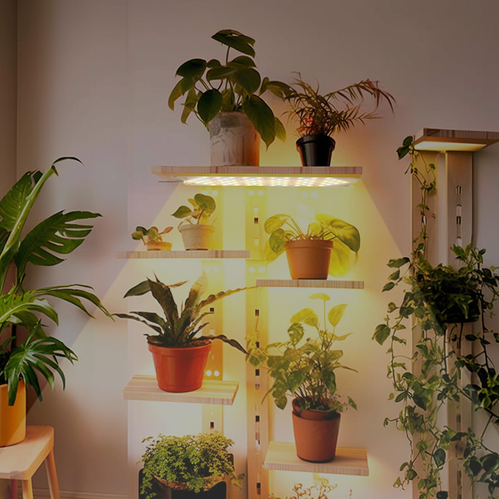 Grow Light,40W Ultra-Thin Panel Grow Lights for Indoor Plants ,316LEDs Full Spectrum Grow Lights for Under Cabinet Plant, Grow Lamp With 3/9/12H Timer ,10 Dimmable Levels for Plants Growing (4pcs) - Image 7