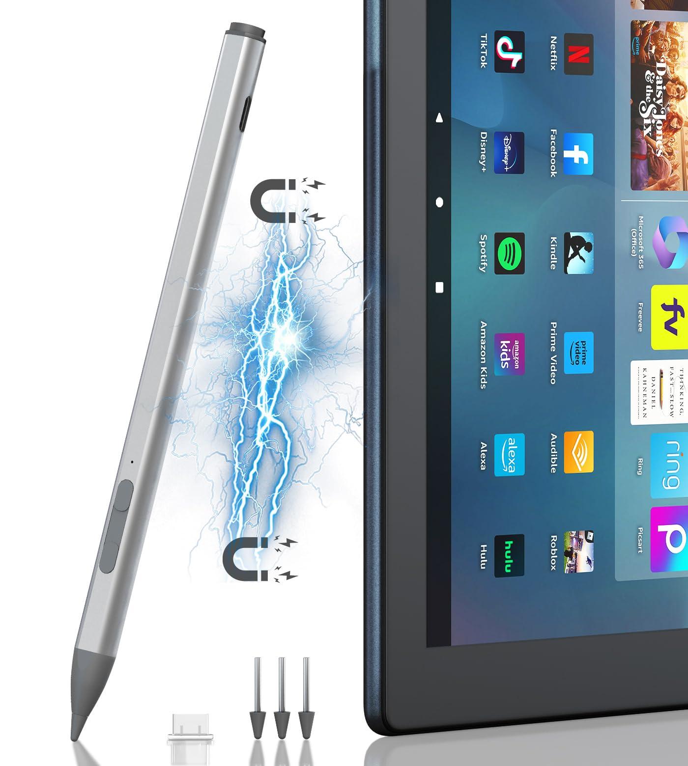 USI 2.0 Stylus Pen - for Amazon Fire Max 11, Lenovo Chromebook Duet, Acer Chromebook Spin314, Google Pixel Tablet Stylus, 4096 Pressure Magnetic Kindle Fire Max 11 Pen Spare Tips Included USI Stylus