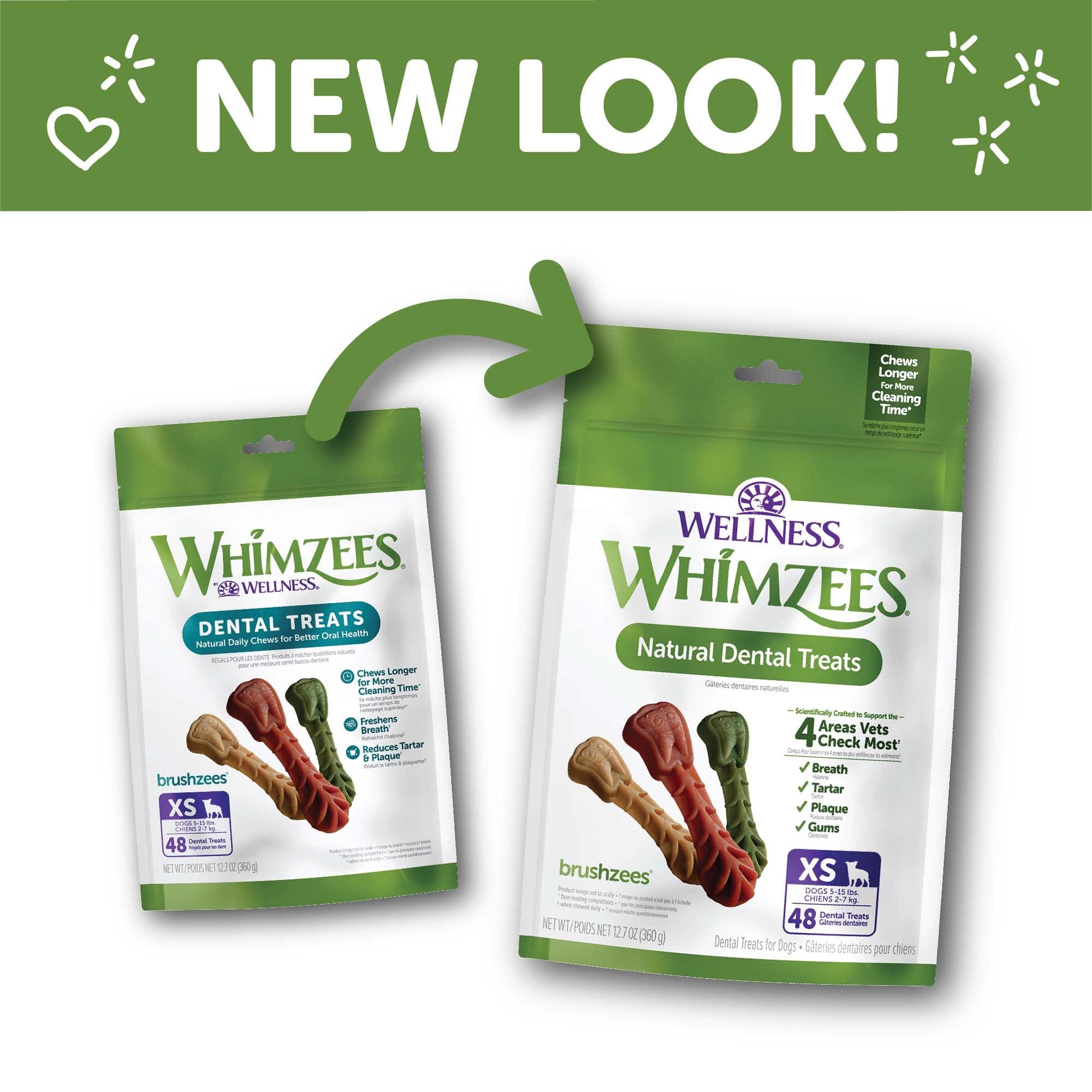WHIMZEES Wellness Brushzees Dog Dental Treats, Natural Chews, Extra Small Size Stick, (48 Count) - Image 3