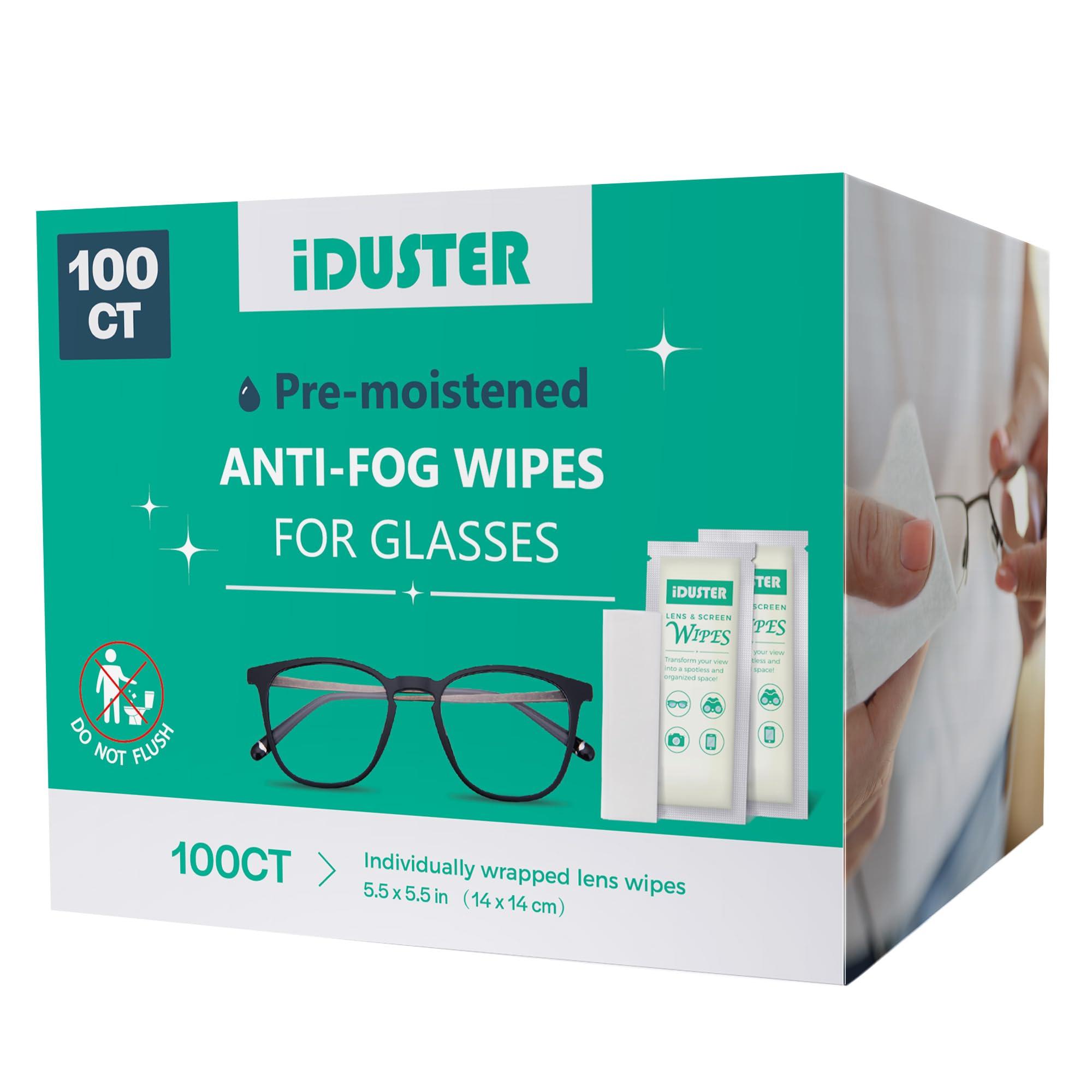iDuster Screen Cleaner Wipes for Electronics, Individually Wrapped Laptop Screen Cleaner Wipes, Pre-Moistened Portable Electronic Wipes for Cell Phone, TV Screen, Computer Screen, Pack of 100