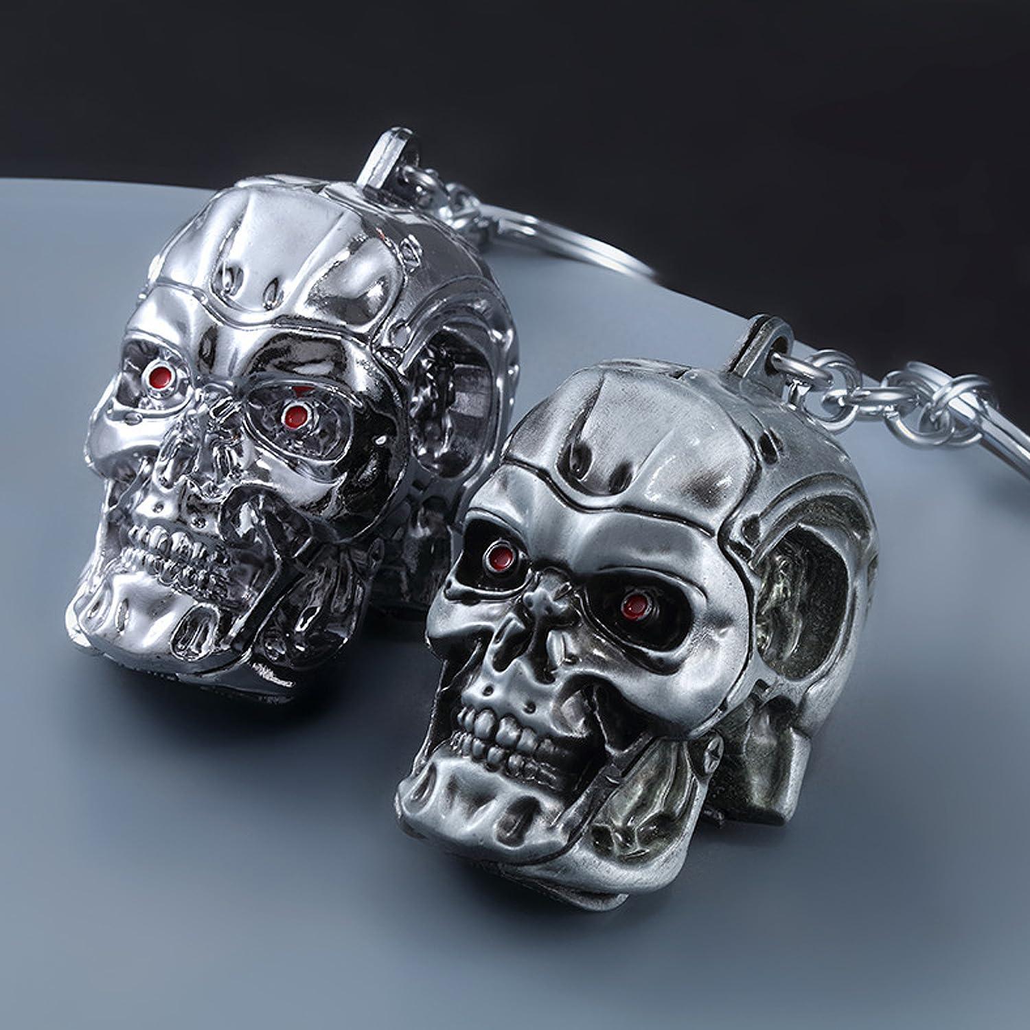 DTSFHTDAL 2PCS Keychain the Terminator Skull Metal Keychain Skeleton Key Chain Car Keychain Terminator Keychain Unisex - Image 7
