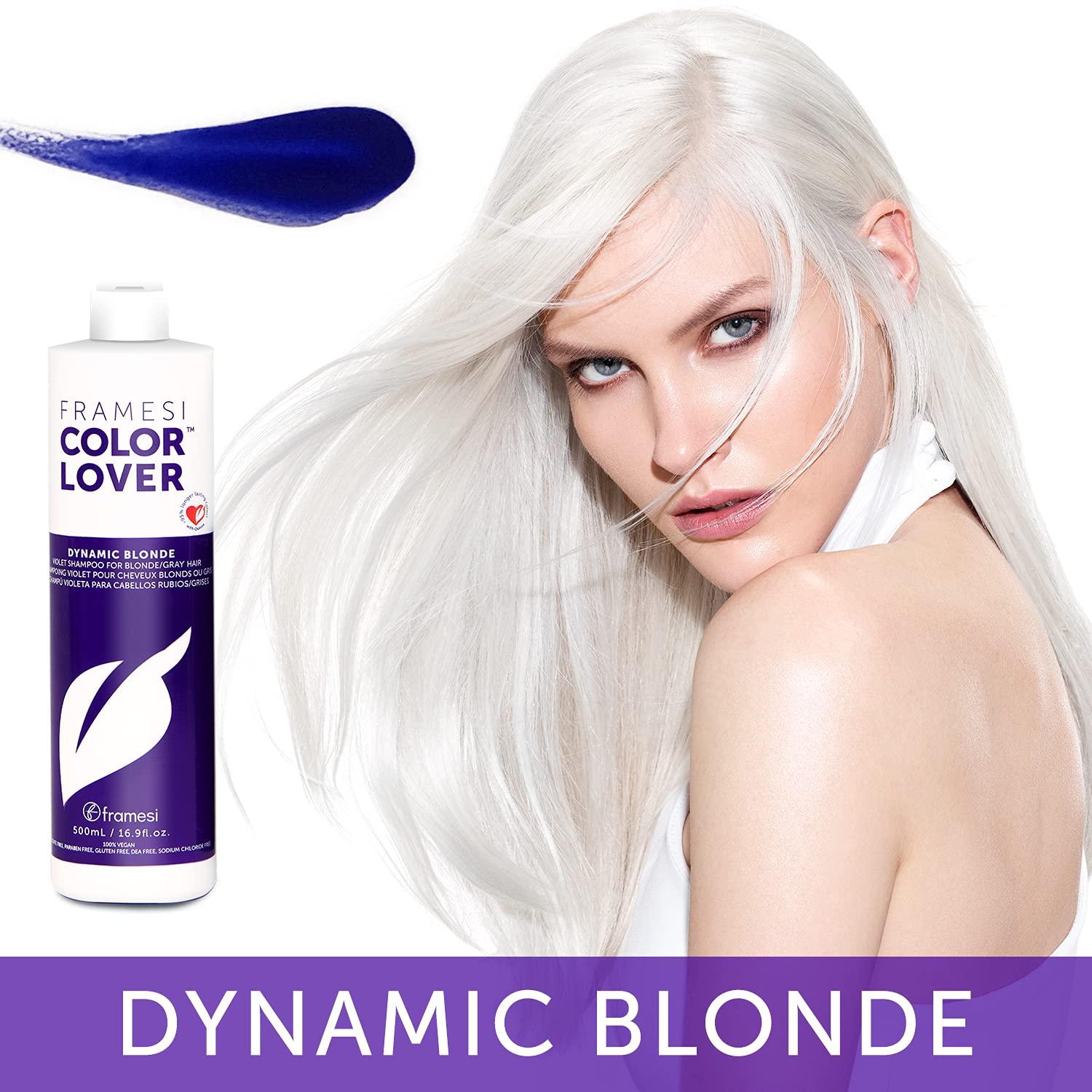 FRAMESI Color Lover Dynamic Blonde Purple Shampoo, Sulfate Free Shampoo, Color Treated Hair - Image 12
