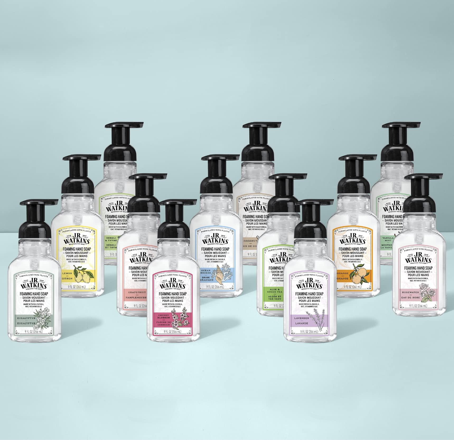 J.R. Watkins Foaming Hand Soap with Pump Dispenser, Moisturizing Foam Hand Wash, All Natural, Alcohol-Free, Cruelty-Free, USA Made, Lemon, 9 fl oz, 3 Pack - Image 7