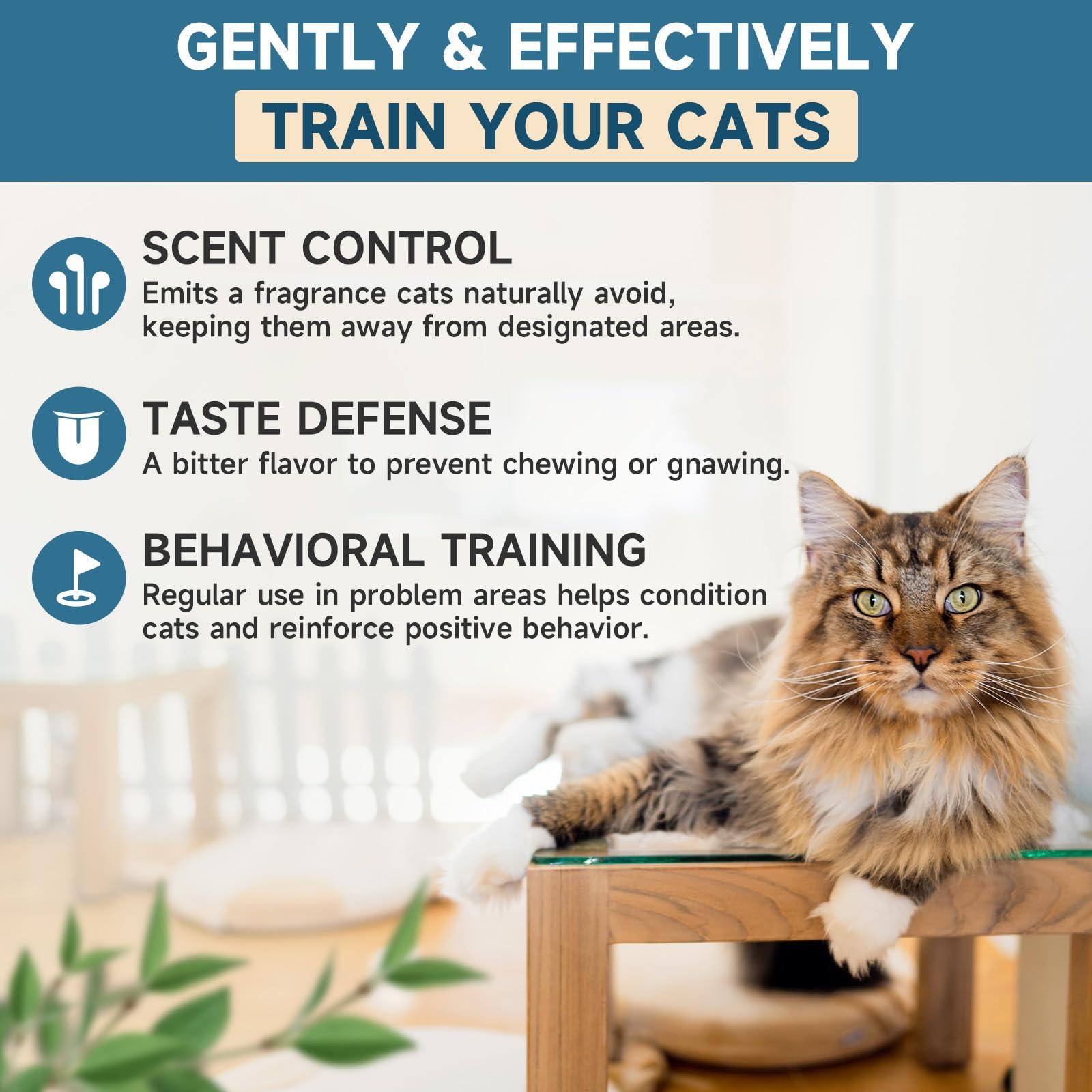 Cat Deterrent Spray, Natural Cat Repellent Spray, Anti-Scratch Deterrent for Furniture, Sofas, Rugs, Curtains, Plants, Indoor & Outdoor Repellent Cats Kittens, Non-Toxic, Alcohol-Free 6.76 FL Oz - Image 4
