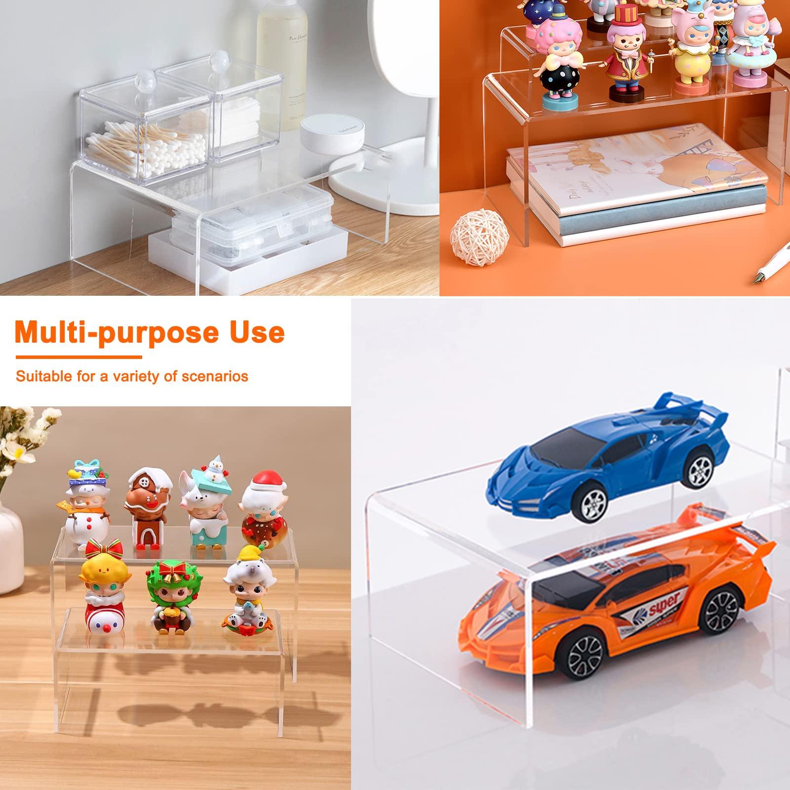 8Pcs Acrylic Display Risers(6",5",4"3") Clear Product Stand,Cupcakes Holder Dessert Display Transparent Showcase Stands, Candy Bar Risers, Acrylic Lifts Display for Figures - Image 8