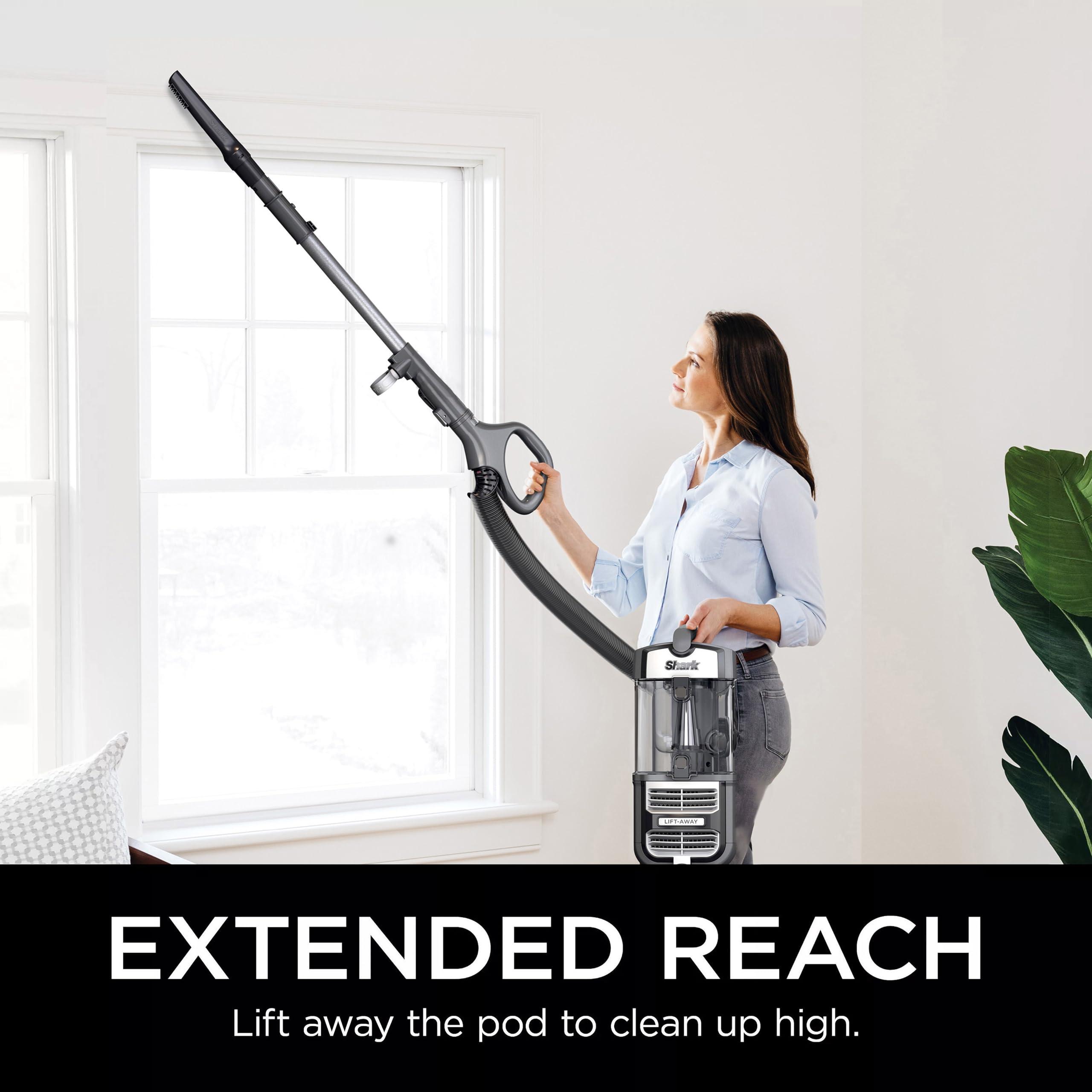 Shark UV730 Navigator Lift-Away Upright Vacuum, PowerFins HairPro Self-Cleaning Brushroll, HEPA Filter with Anti-Allergen Technology, LED Headlights, Swivel Steering, Gray (Renewed) - Image 5