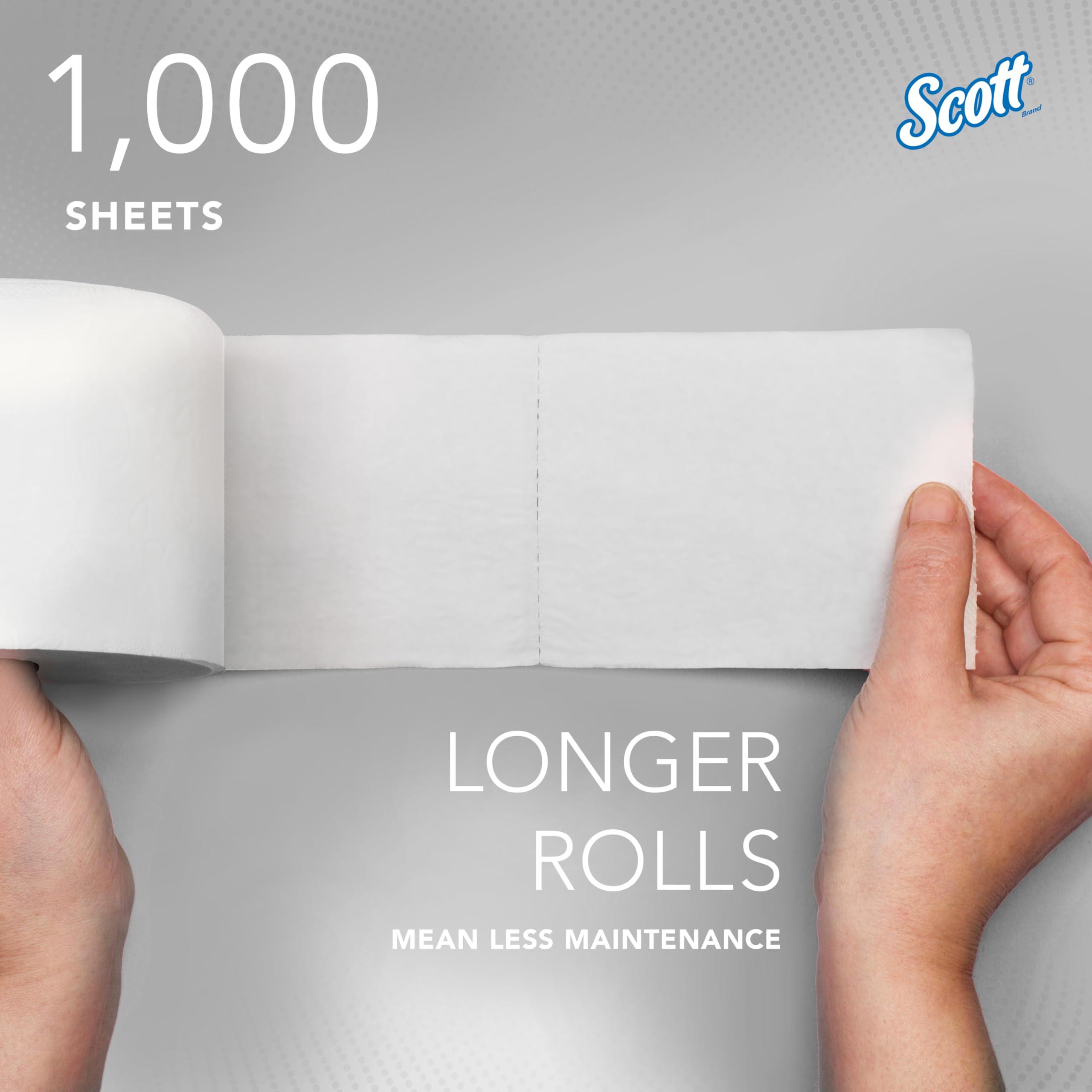 Scott® Essential Coreless High-Capacity Standard Roll Bulk Toilet Paper (04007), 2-Ply, White (1,000 Sheets/Roll, 36 Rolls/Case, 36,000 Sheets/Case) - Image 8
