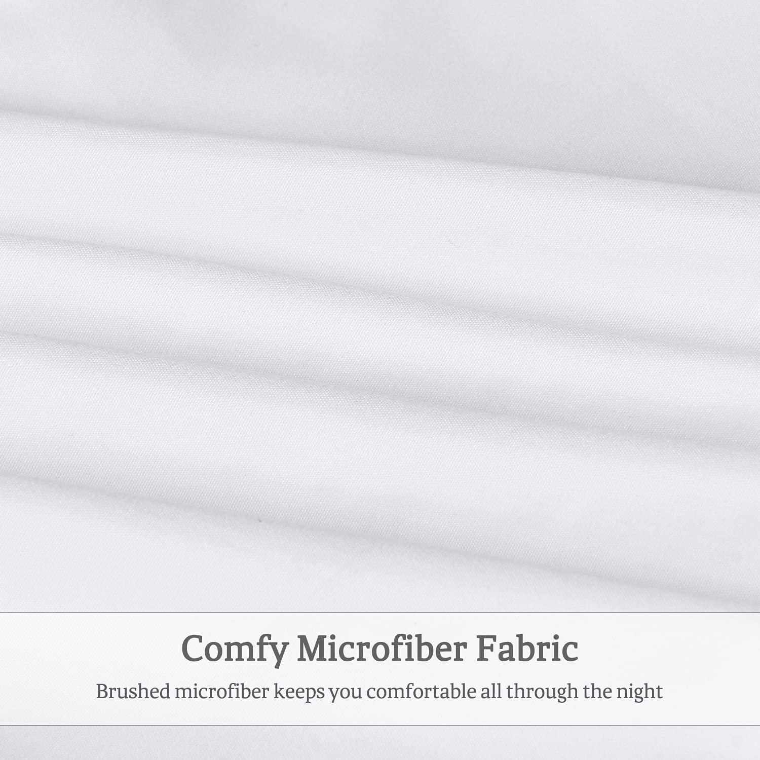 HIG Pack of 2 Farmhouse Ruffle Pillow Shams, Standard Size White French Country Style Vintage Pillowcases with Handcraft Ruffle, Boho Frilly Pillow Shams for Bedroom, Microfiber, 20" X 26" (Emory) - Image 3