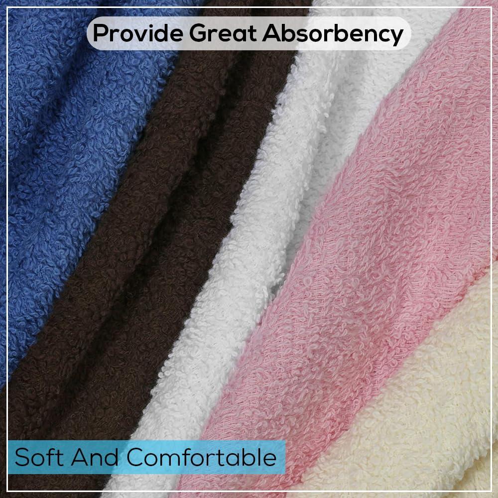 SIMPLI-MAGIC 79264 Cotton Washcloths, Size: 12”x12”, Multi Color, 50 Pack - Image 4