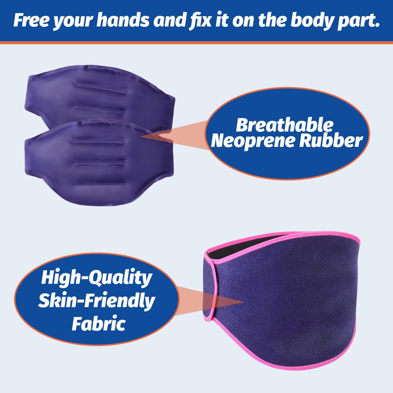 Anbanrey 2 - Pack Back Pain Relief Wrap for Hot & Cold Therapy - Eases Lower Lumbar, Sciatic Nerve, Disc Pain, Coccyx & Tailbone Discomfort - Image 2