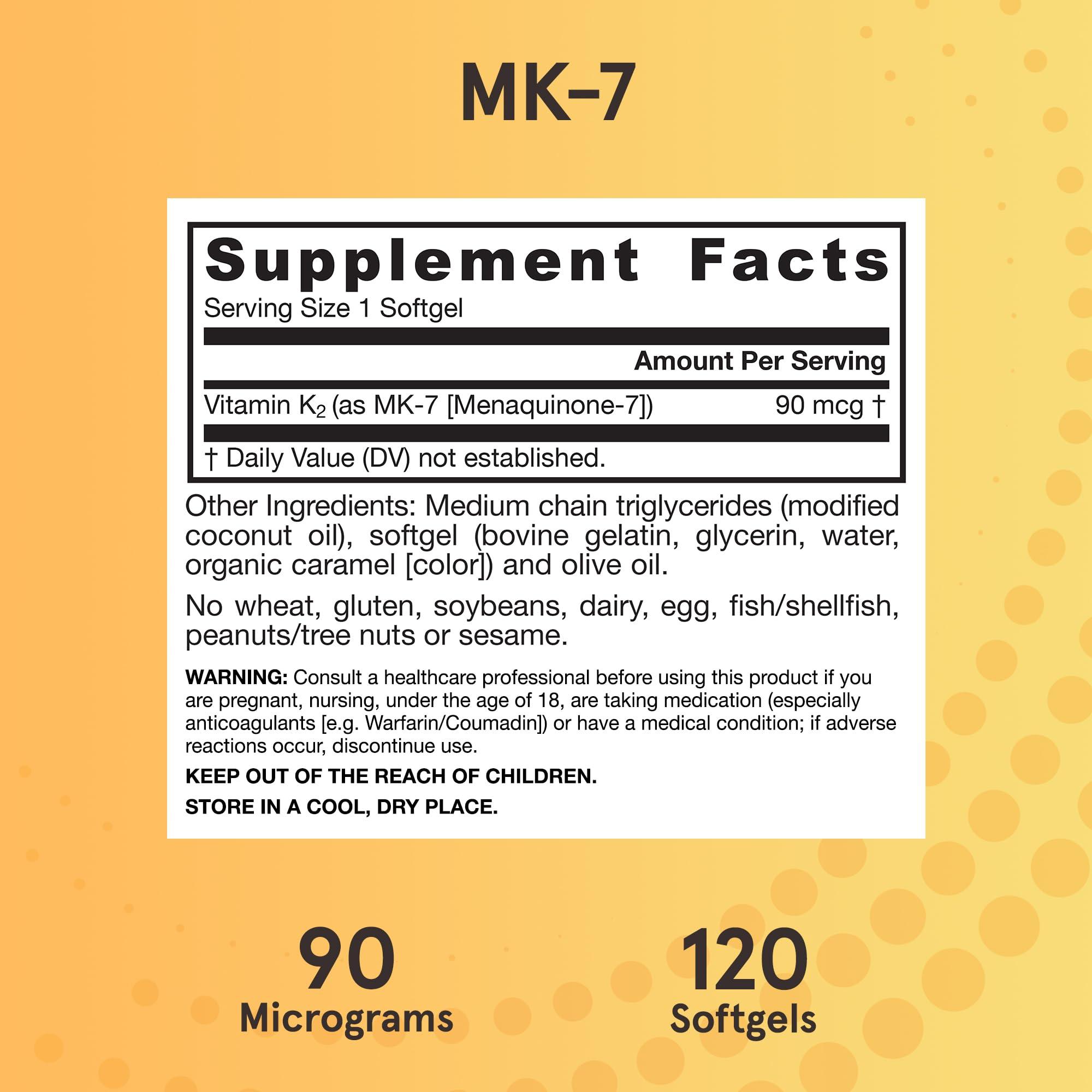 Jarrow Formulas MK-7 90 mcg - Bioactive Form of Vitamin K2 - 120 Servings (Softgels) - For Bone & Cardiovascular Health - Vitamin K2 MK-7 Dietary Supplement - K2 Vitamin Supplement MK-7 - Gluten Free - Image 6