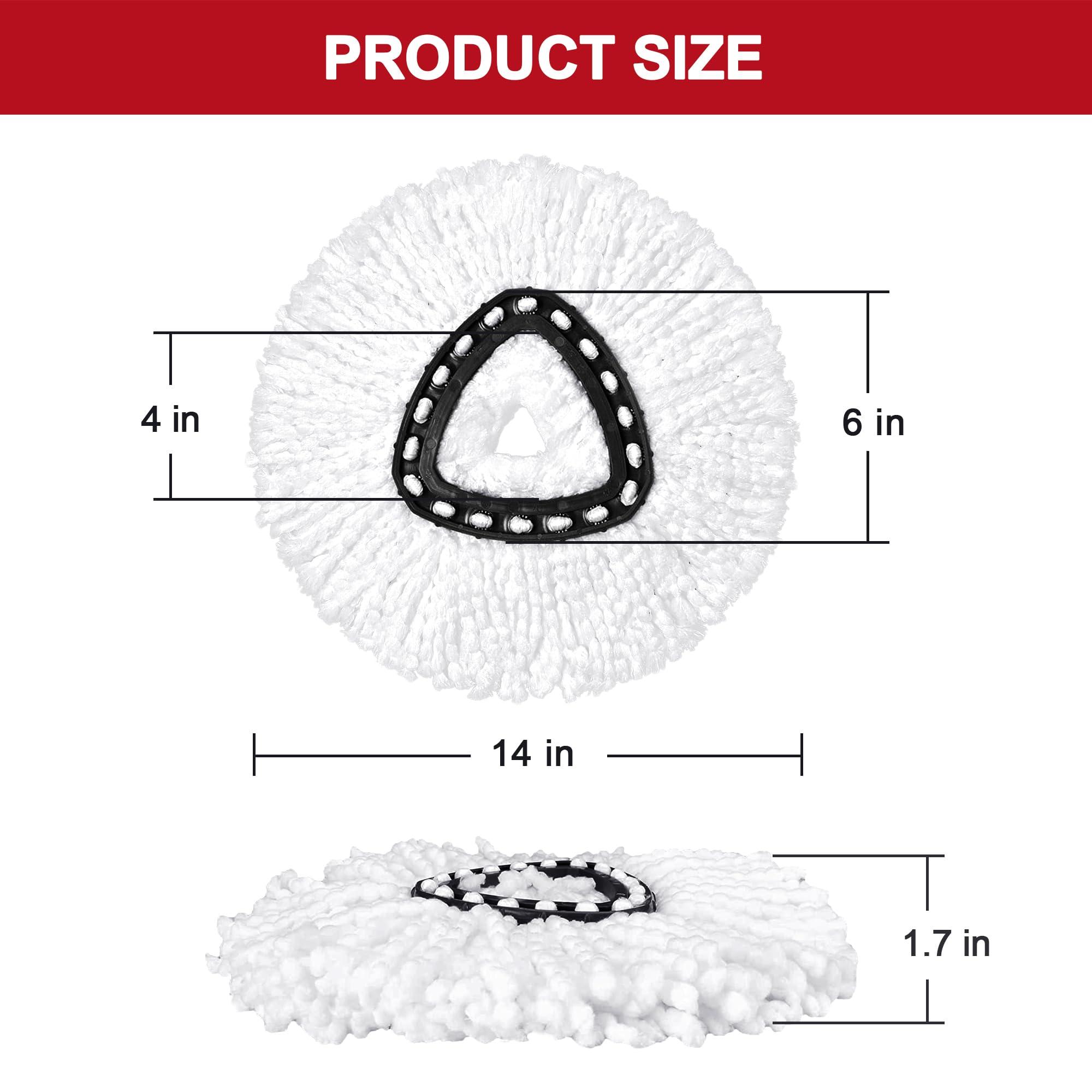 3 Pack Mop Replacement Heads for O-Ceda Mop Replace Head EasyWrin Spin Mop Heads Replacements, Microfiber Spin Mop Refills, Easy Cleaning Mop Head Replacement - Image 8