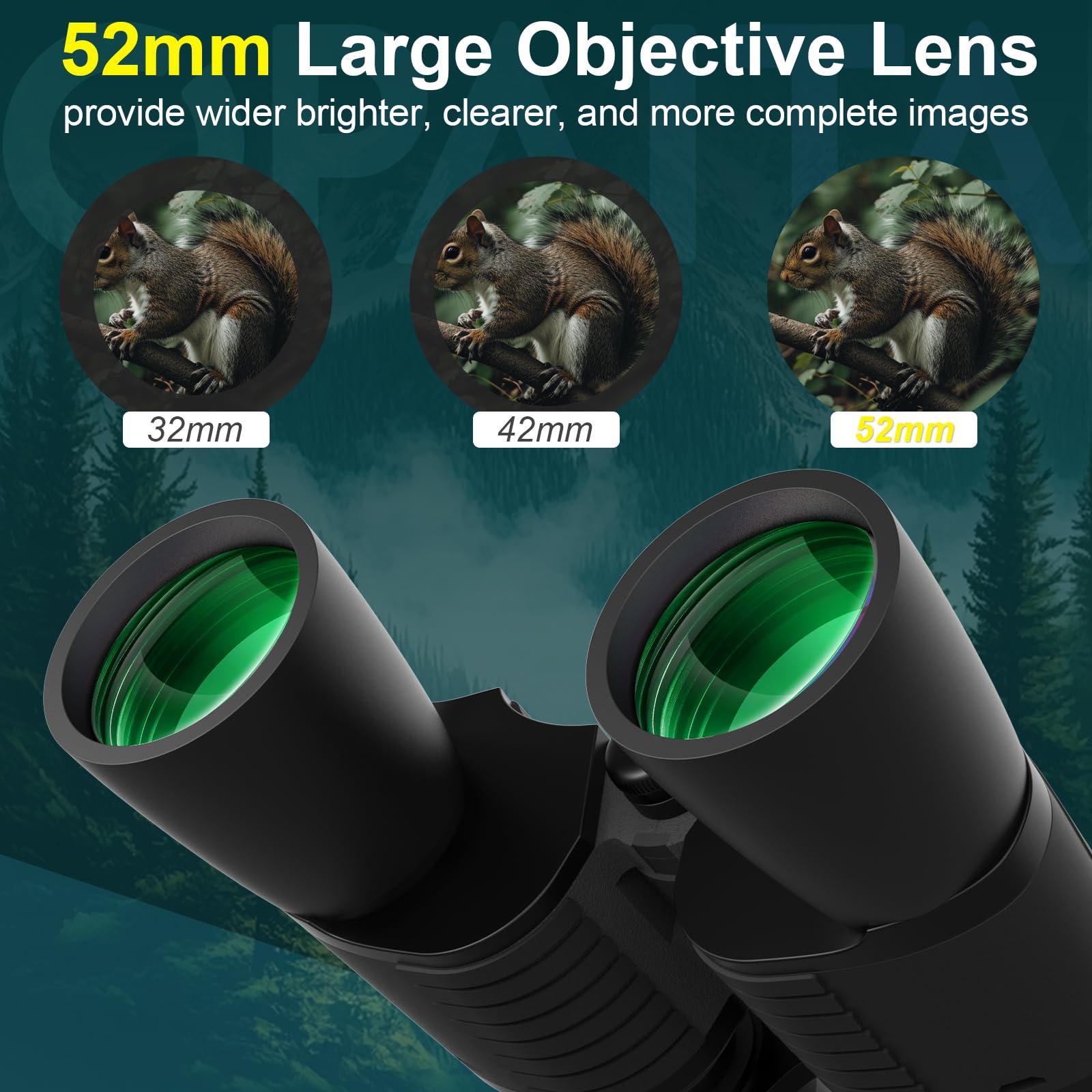 12-36x52 Binoculars for Adults High Powered - Opaita Zoom with Clear Low Light Vision for Hunting - HD for Bird Watching Stargazing Cruise Ship Travel Hiking Opera - Image 4