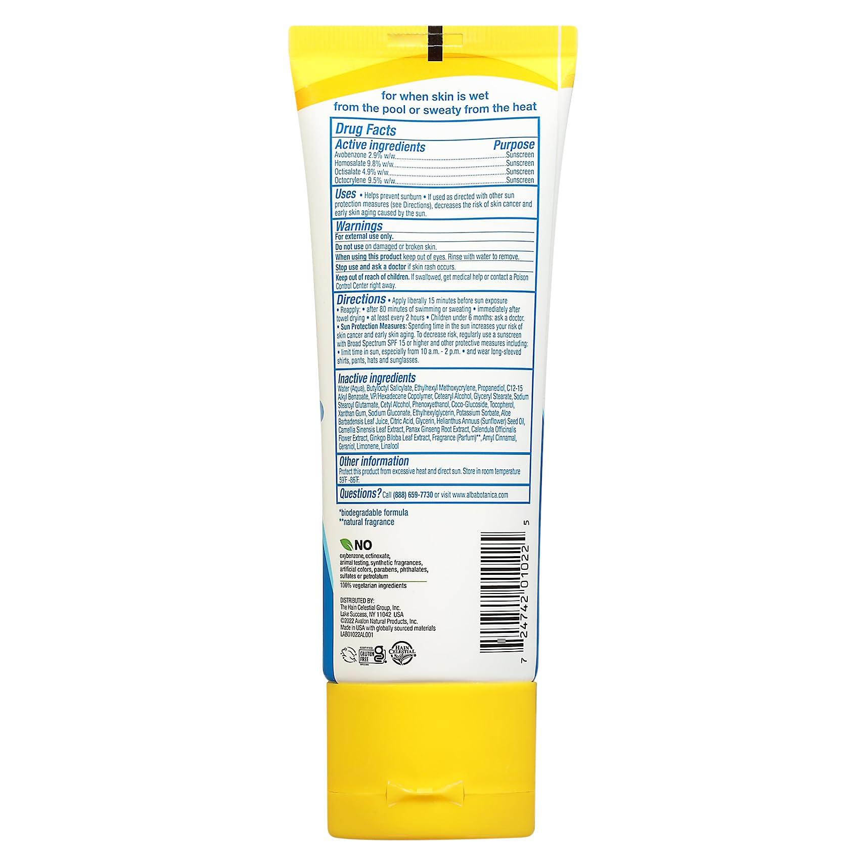 Alba Botanica, Sunscreen Lotion While Wet SPF 30, 3 Fl Oz - Image 3