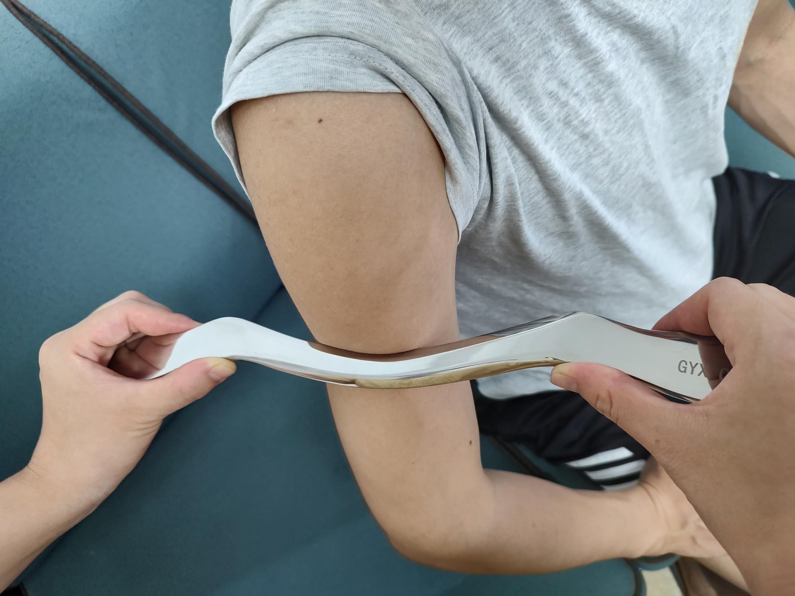 GYX COELE 4 in 1 Stainless Steel Gua Sha Muscle Scraper Tool, Professional IASTM Physical Therapy Tool Set for Massage and Scraping （4pcs Carry Bag） - Image 8