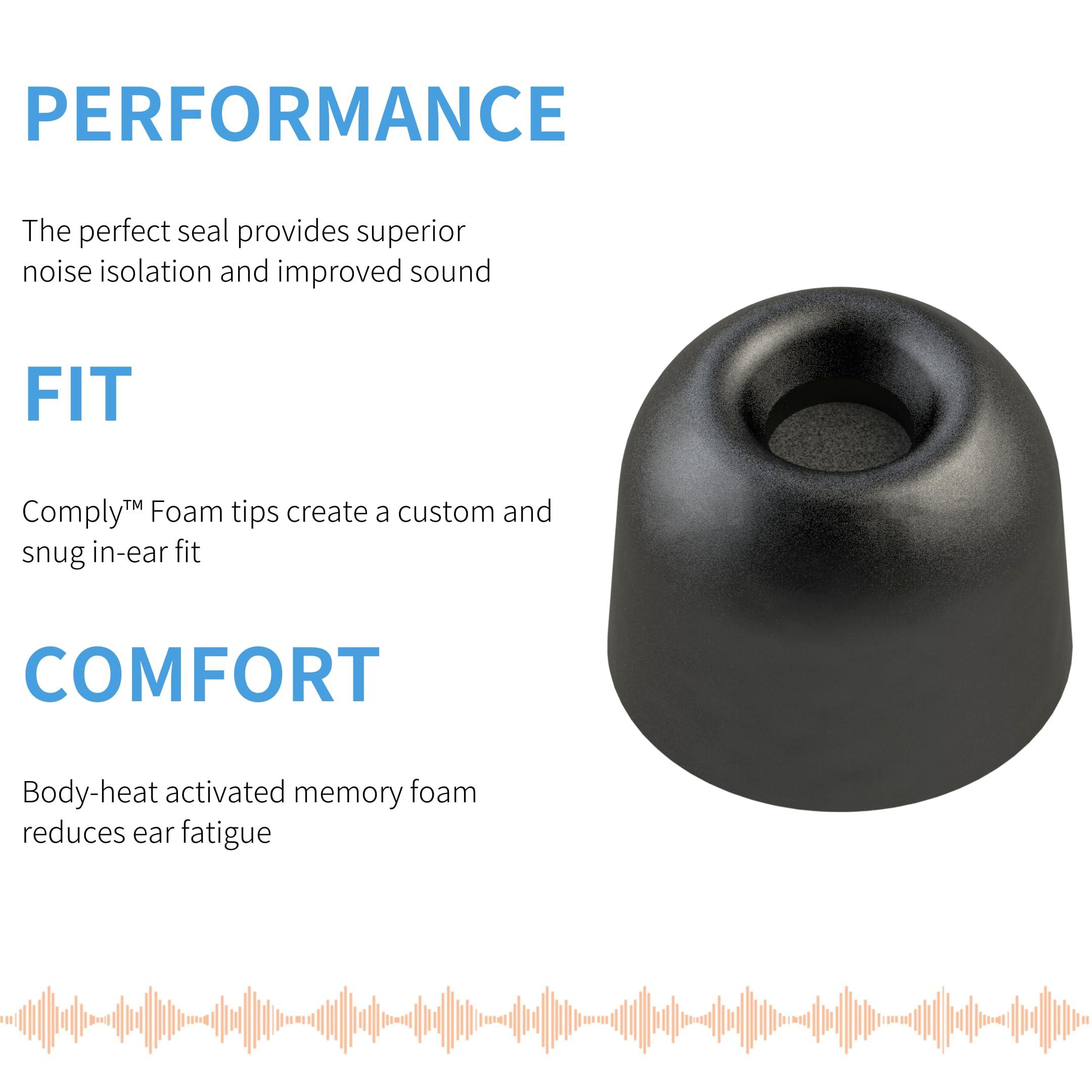 Comply Memory Foam Replacement Earbud Tips for Sony True Wireless Earbuds | Ultimate Comfort, Secure Fit, Superior Noise Isolation | Anti Slip, Prevent from Falling Out | Black, Medium (3 Pairs) - Image 3