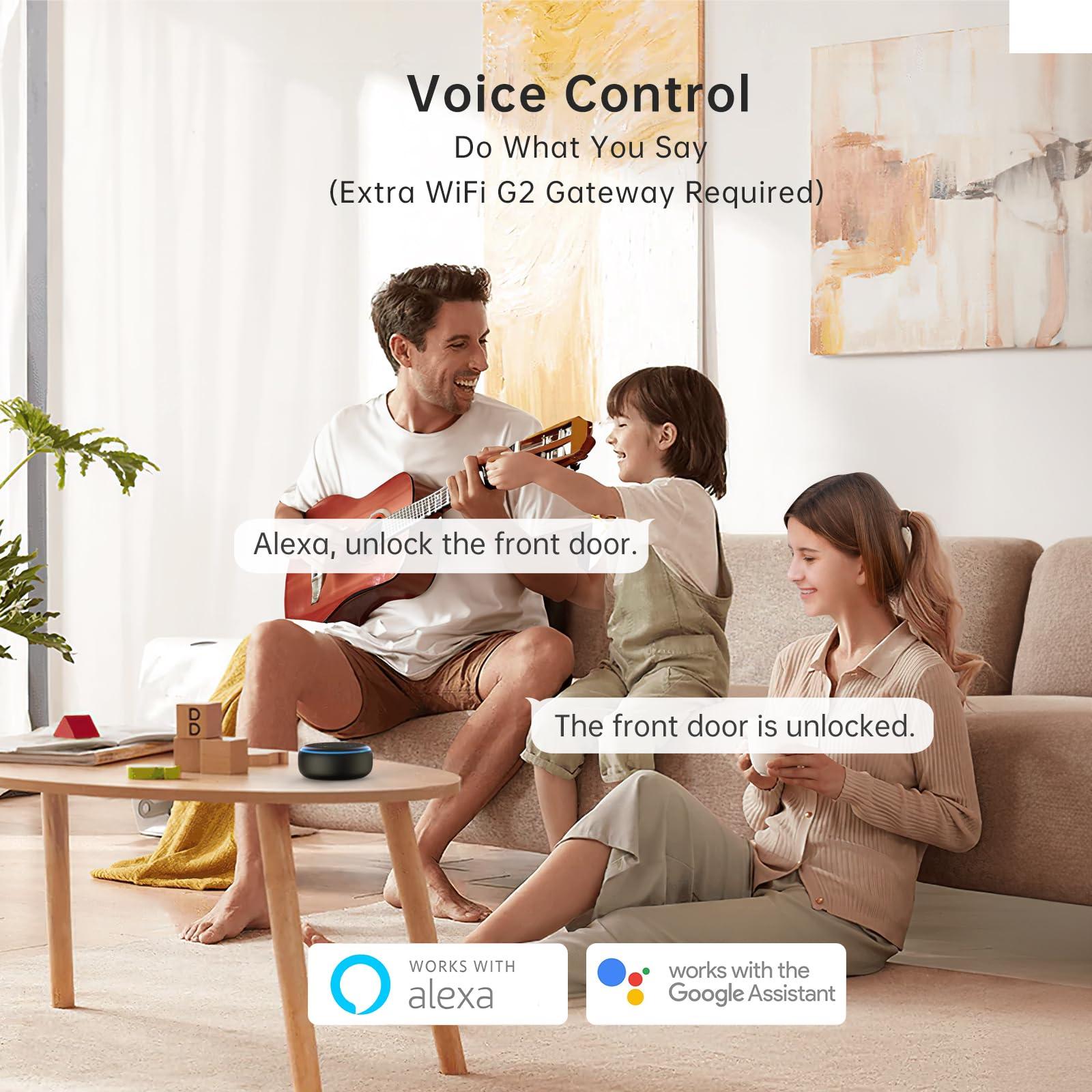 Smart Deadbolt, SMONET Fingerprint Electronic Deadbolt Door Lock with Keypad-Bluetooth Keyless Entry Front Door Digital Keypad App Control, Ekeys Sharing, App Monitoring Auto Lock for Homes and Hotel - Image 6