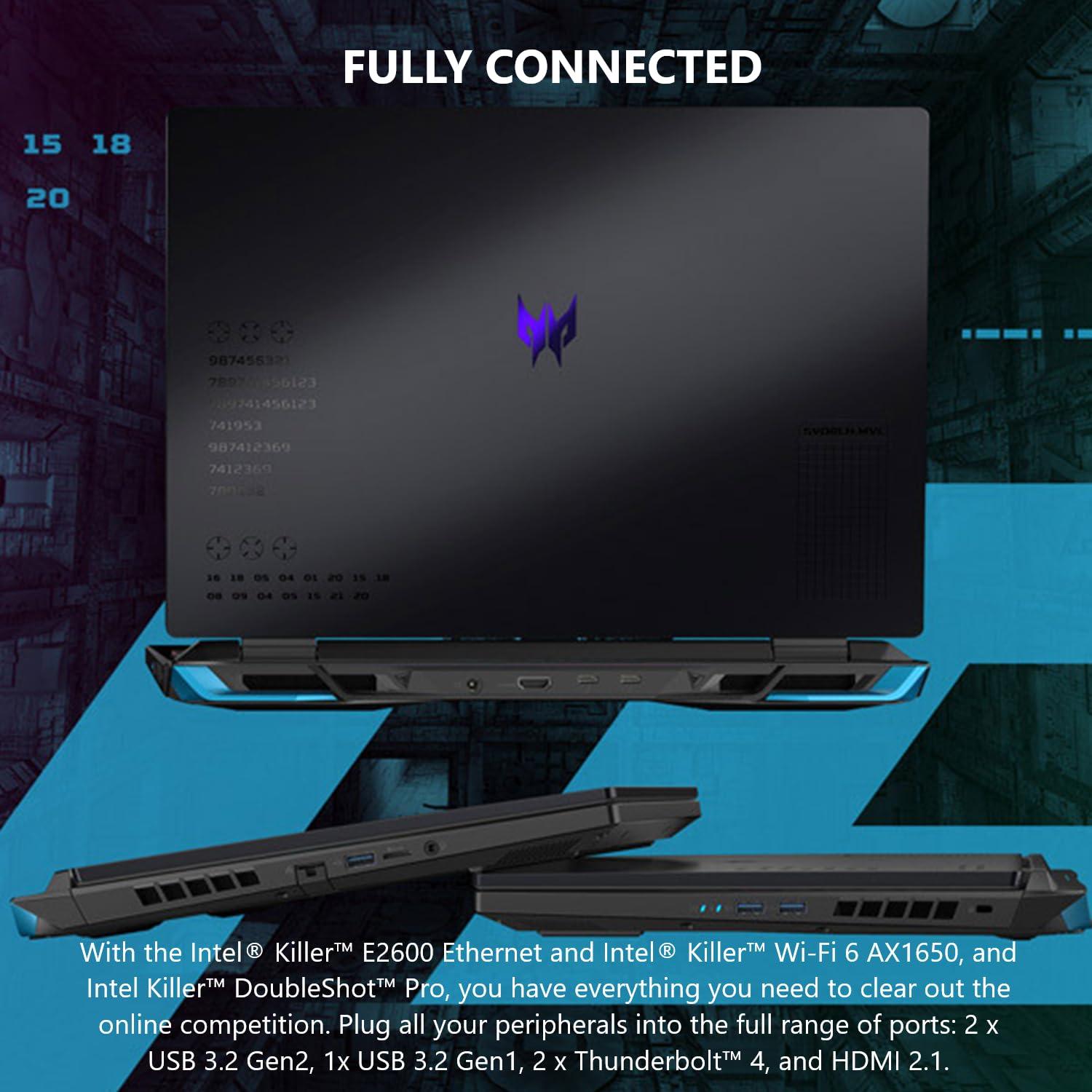 Acer Predator Helios Neo 16 Gaming Laptop | Intel Core i7-13650HX | NVIDIA GeForce RTX 4060 | 16" WUXGA 1920 x 1200 165Hz G-SYNC Display | 16GB DDR5 | 512GB Gen 4 SSD | Killer Wi-Fi 6E | PHN16-71-76H5 - Image 9
