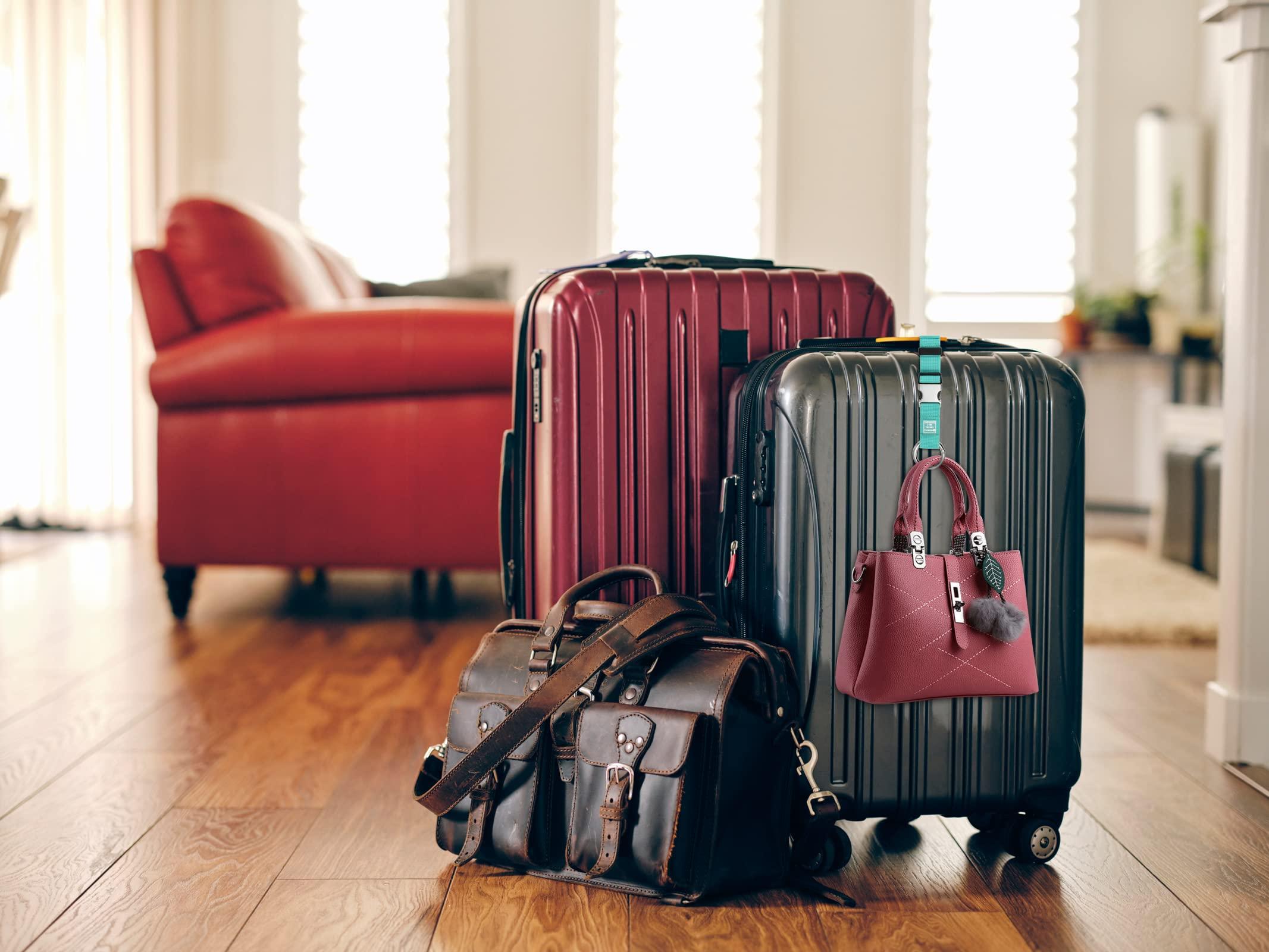 2PCS Heavy Duty Add a Bag Luggage Strap Jacket Gripper,Carry-on Baggage Suitcase Straps Belts Travel Accessories-Cyan - Image 5