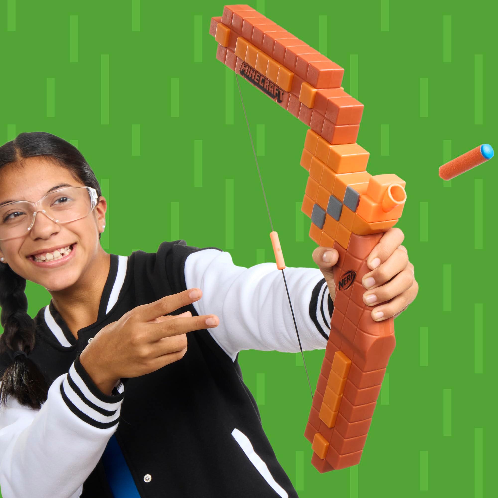Nerf Minecraft Bow Dart Blaster, Pull-Back String Priming, 8 Nerf N1 Compatible Only with N1 Dart Blasters, Ages 8+ - Image 6