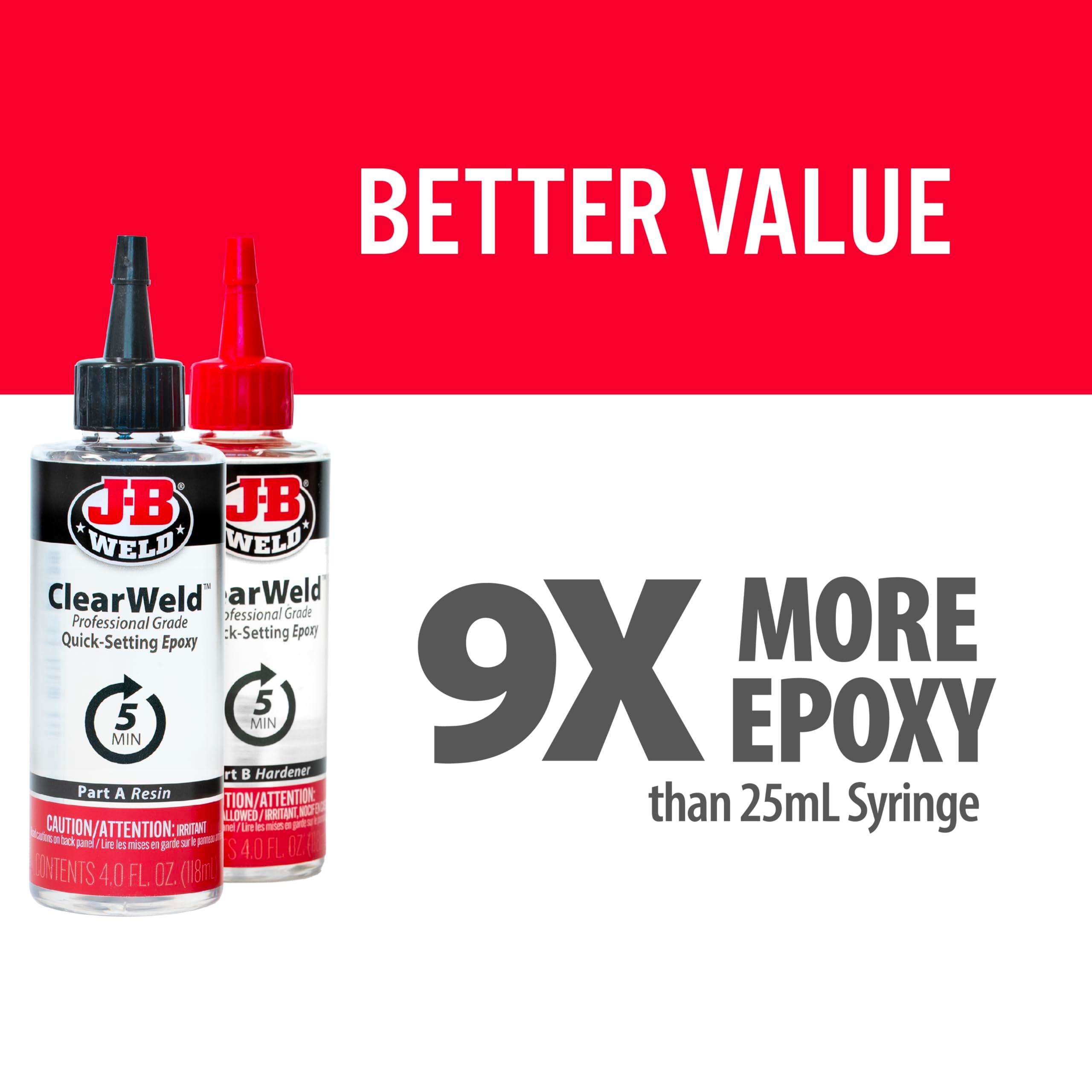 J-B Weld Pro Size ClearWeld 5 Minute Set Epoxy - Image 4