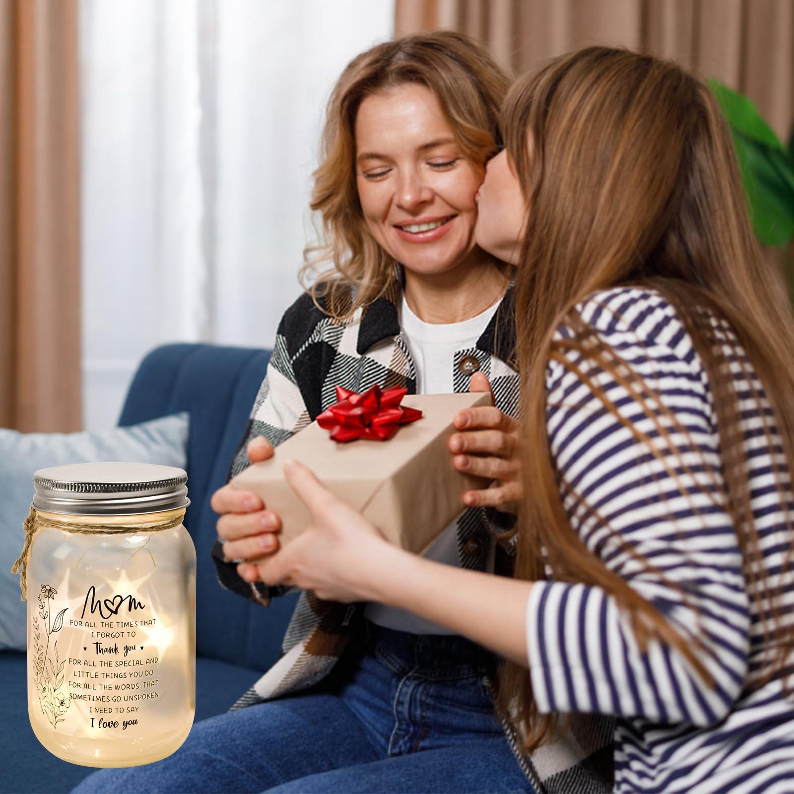 KUCHEY Birthday Gifts for Mom, Mason Jar Night Lights, Mothers Day Gifts for Mom from Daughter Son, Home Decorations Night - Image 8
