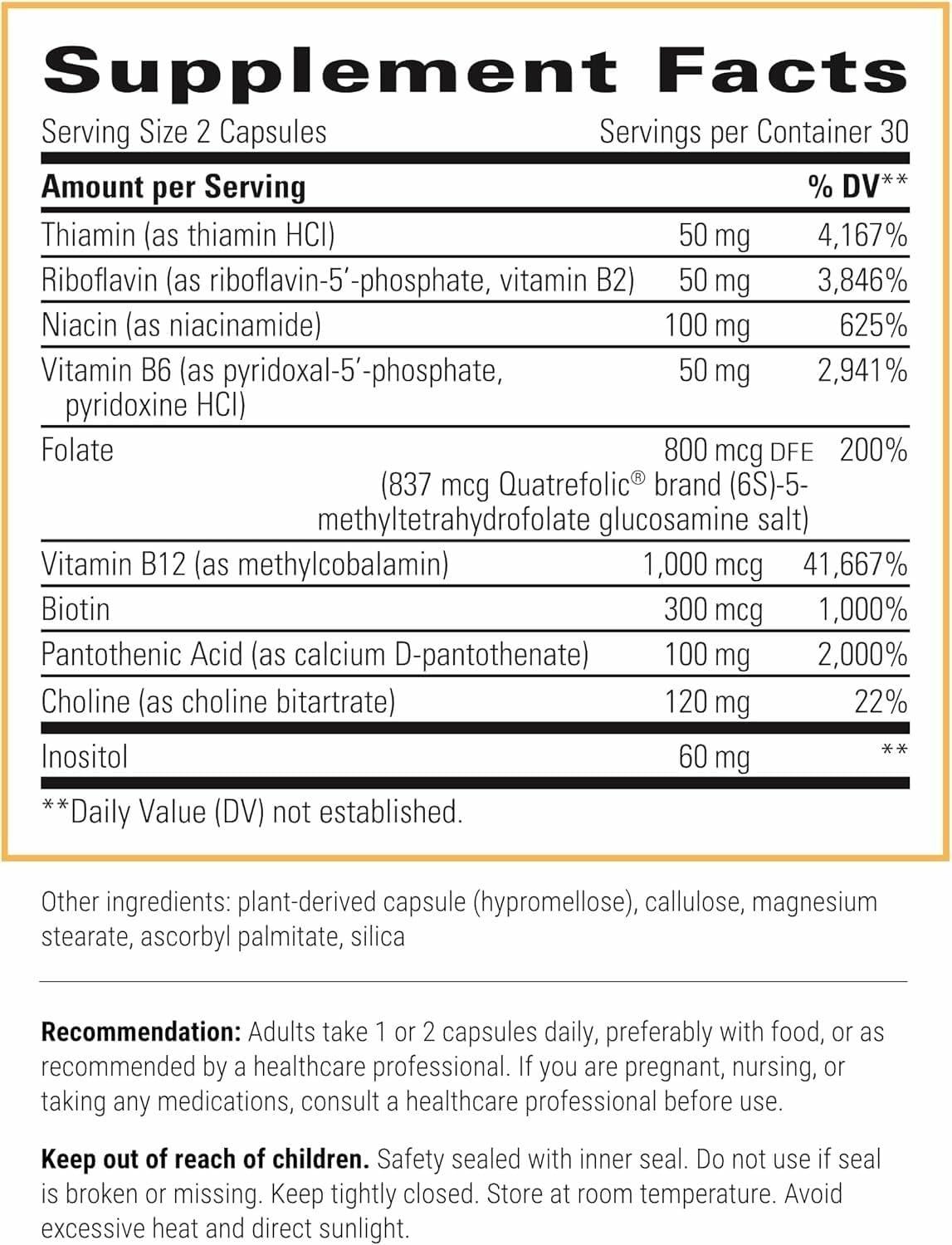 Integrative Therapeutics Active B-Complex - Cellular Energy & Heart Health Support with Vitamins B2, B6 & B12* - Supports Nervous & Immune Systems* - Dairy-Free & Gluten-Free - 60 Capsules - Image 2